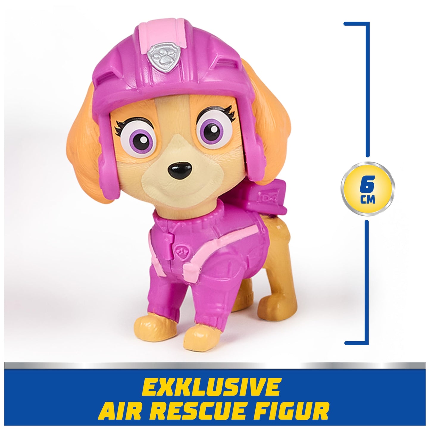 PAW Patrol Air Rescue - Skye's Rescue Plane with retractable claw and rescue basket, includes Skye figure and bunny (base vehicle), toy for children ages 3 and up.