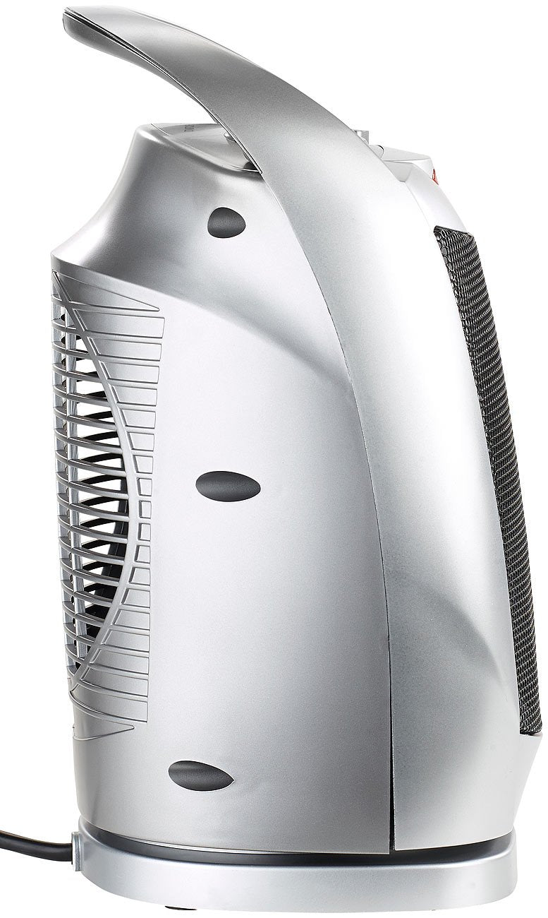 Sichler Household Appliances Ceramic Heater: Compact ceramic fan heater with oscillation, 3 levels up to 1,500 watts (camper heater, ceramic fan, desk socket)