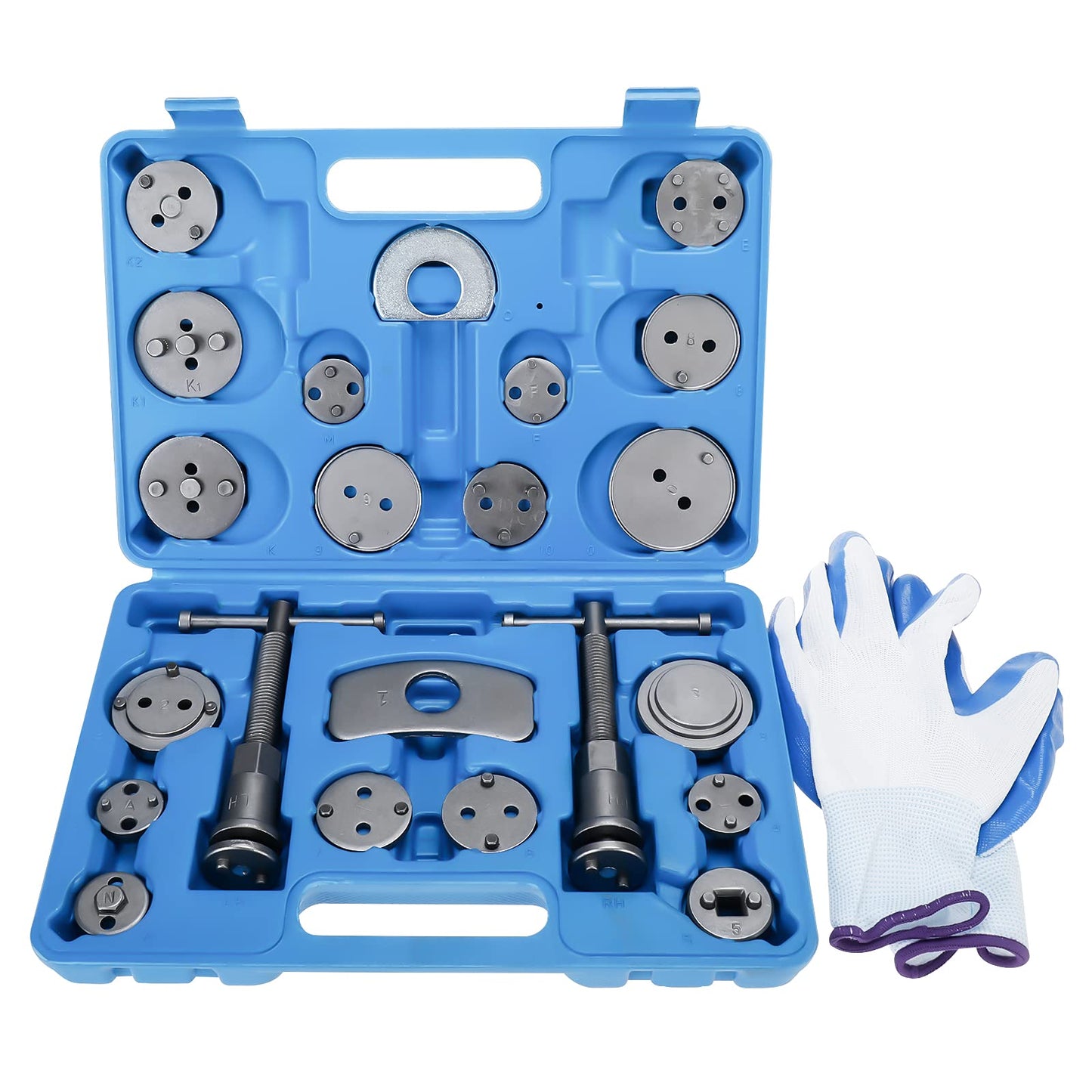 BOOMSTART 22pcs Universal Brake Caliper Piston Reset Tool Set Brake Piston Reset Tool Brake Caliper Piston Automotive Brake Piston Tool