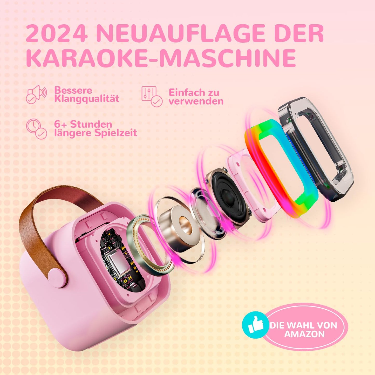 Gifts girls karaoke machine kids: Wowstar karaoke microphone kids - mini karaoke set with microphone - kids toy birthday gifts for 3-12 years girls music instrument accessories