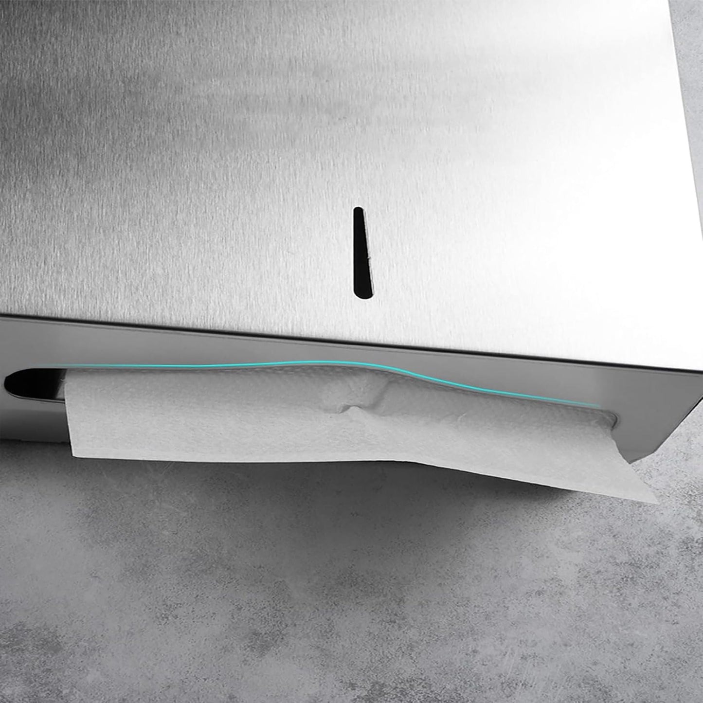 NiceMe paper towel dispenser, stainless steel towel dispenser lockable, wall-mounted tissue dispenser, suitable for Z-fold paper towels, accommodates 250-400 sheets.