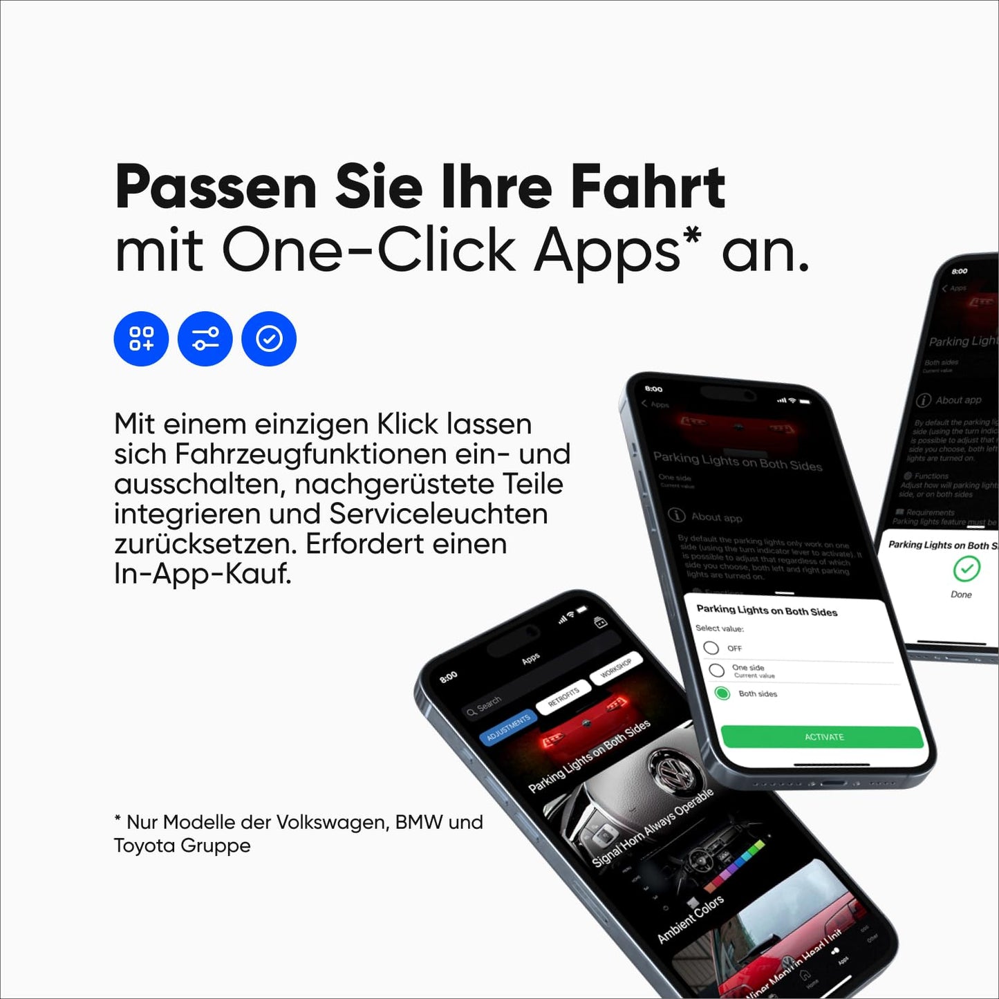 OBDeleven Pro Edition: Professional OBD2 diagnostic tool. Next generation scanning tool for error reading with Bluetooth. Compatible with Android and iOS devices.