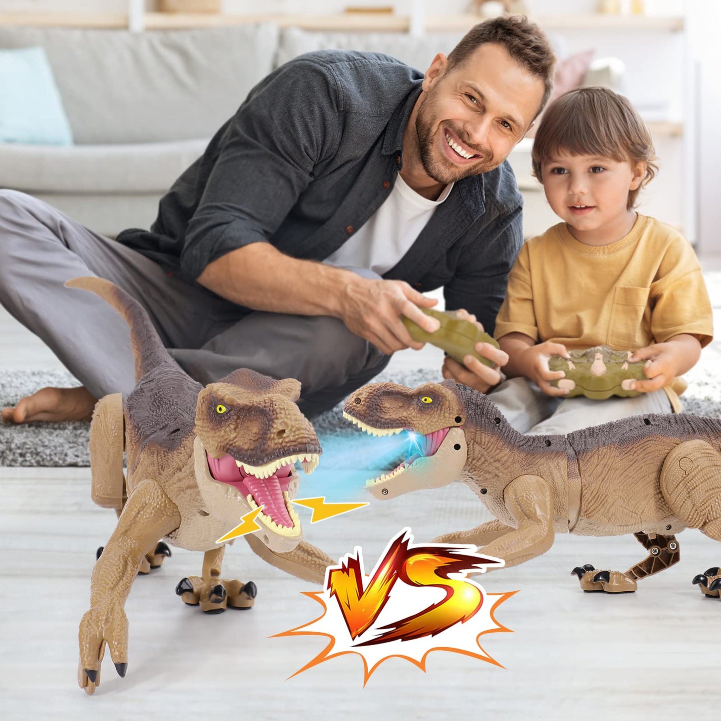 NEXBOX Remote Control Dinosaur Toy Gift for Kids - RC T-rex Dino Remote Controlled Electric Christmas Birthday Prehistoric Creatures for 3-12 Year Old Boys and Girls