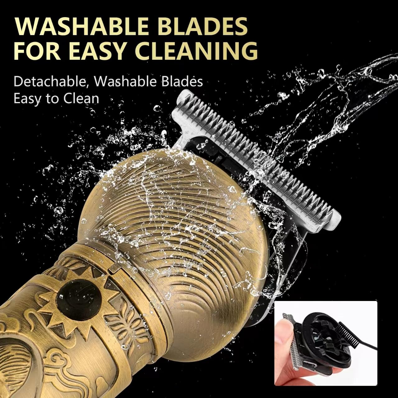Professionelle Haarschneidemaschine für Herren. Präzisionstrimmer für Bart, Haare, Nasenhaare und Körperhaare. Inklusive T-förmigem Trimmer. Alles in einem!