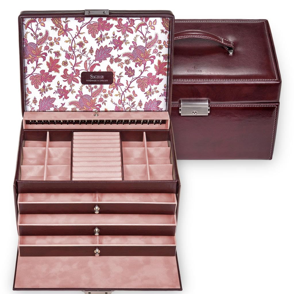 Jewelry box Jasmine florage/bordeaux