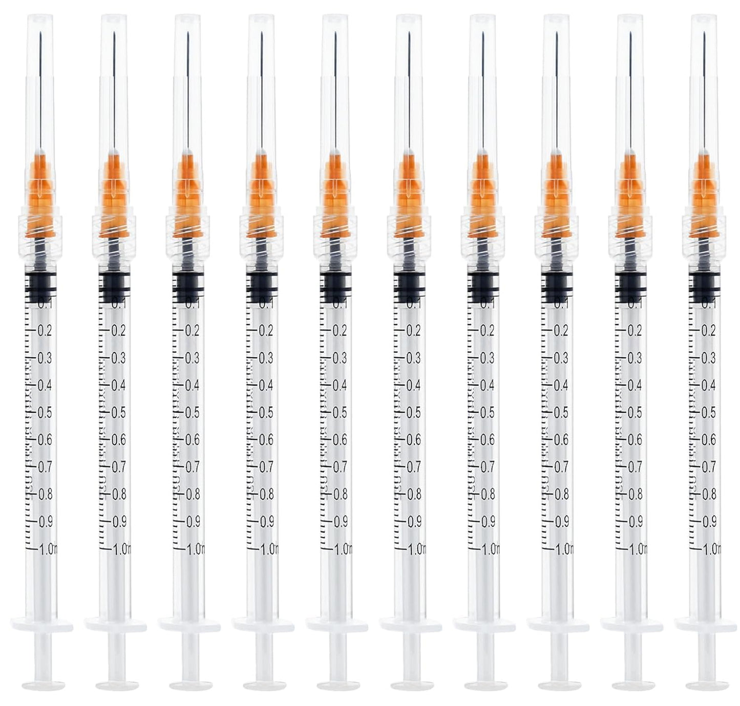 100pcs 1ml/cc 25G-25mm tip,Single Use Luer-Lock Independent Packaging, Easy to Use (100 pack)