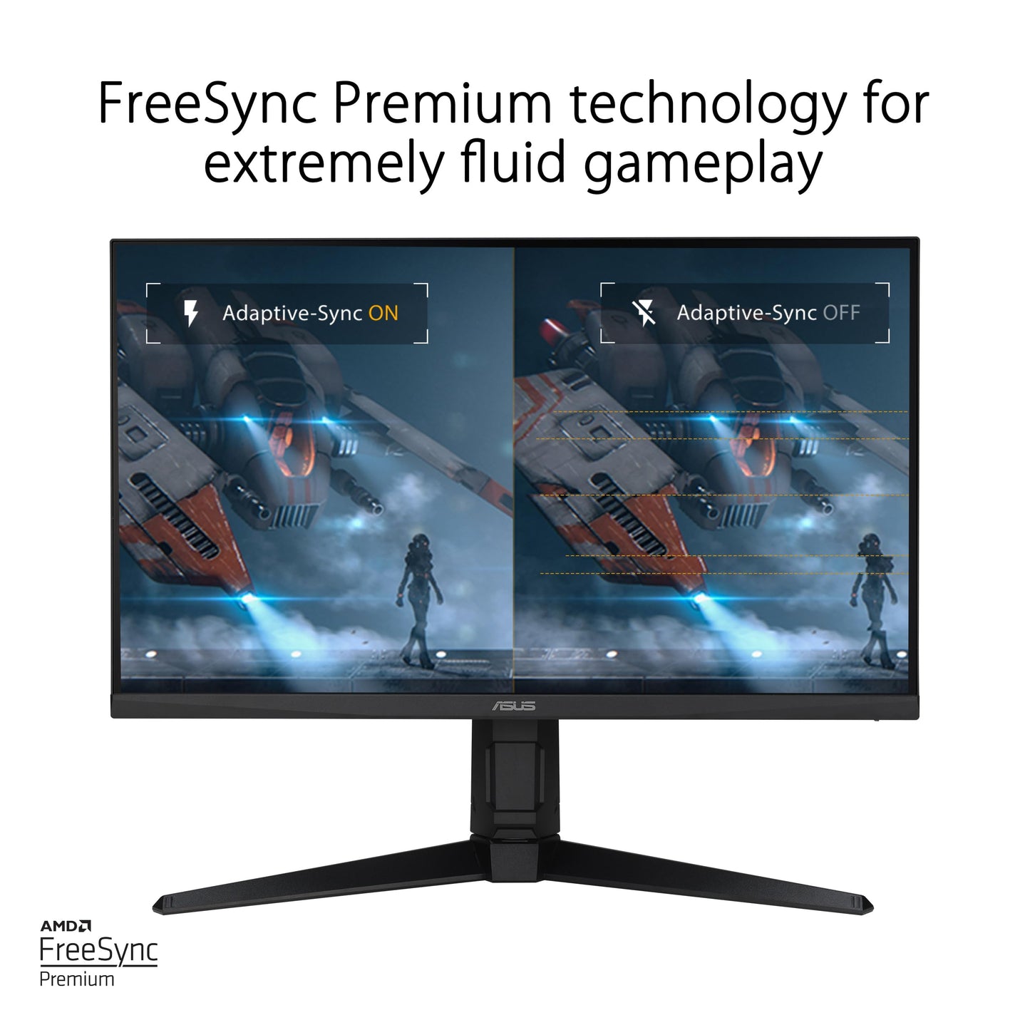 ASUS TUF Gaming VG27AQML1A - 27 inch WQHD monitor - 260 Hz, 1ms GtG, G-Sync, FreeSync, Adaptive Sync, ELMB, GameFast, DisplayHDR 400 - Fast-IPS, 16:9, 2560x1440, USB, DP, HDMI, ergonomic, speaker.