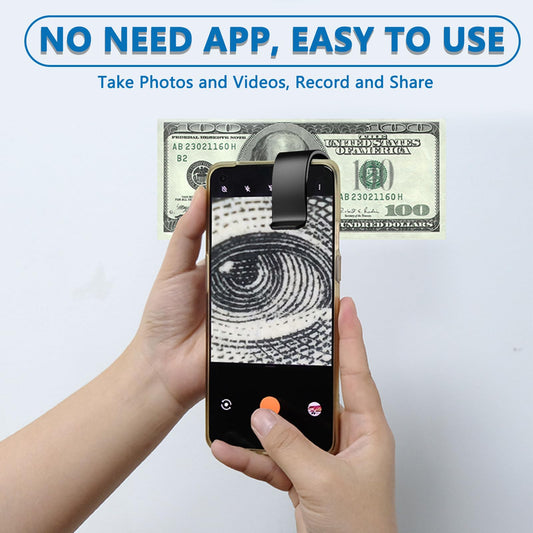 Nano Zoom, Nano Zoom for smartphone, smartphone microscope, Nanozoom for phone Nanozoom 200 for mobile Nano Zoom for mobile Smartphone microscope Mobile microscope Nano Zoom for iPhone (Black, Without CPL)