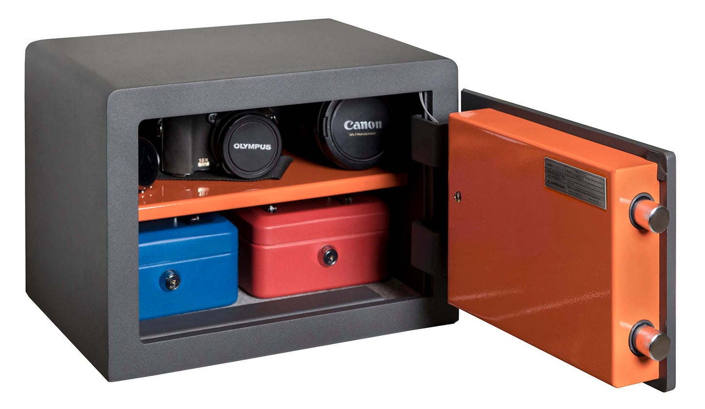 ARREGUI Plus C 180320 Safe Security Level S2 | Steel furniture safe with Class A certified high security lock | Safe for home or business | Safe with key | 25 x 35 x 25cm | 15L