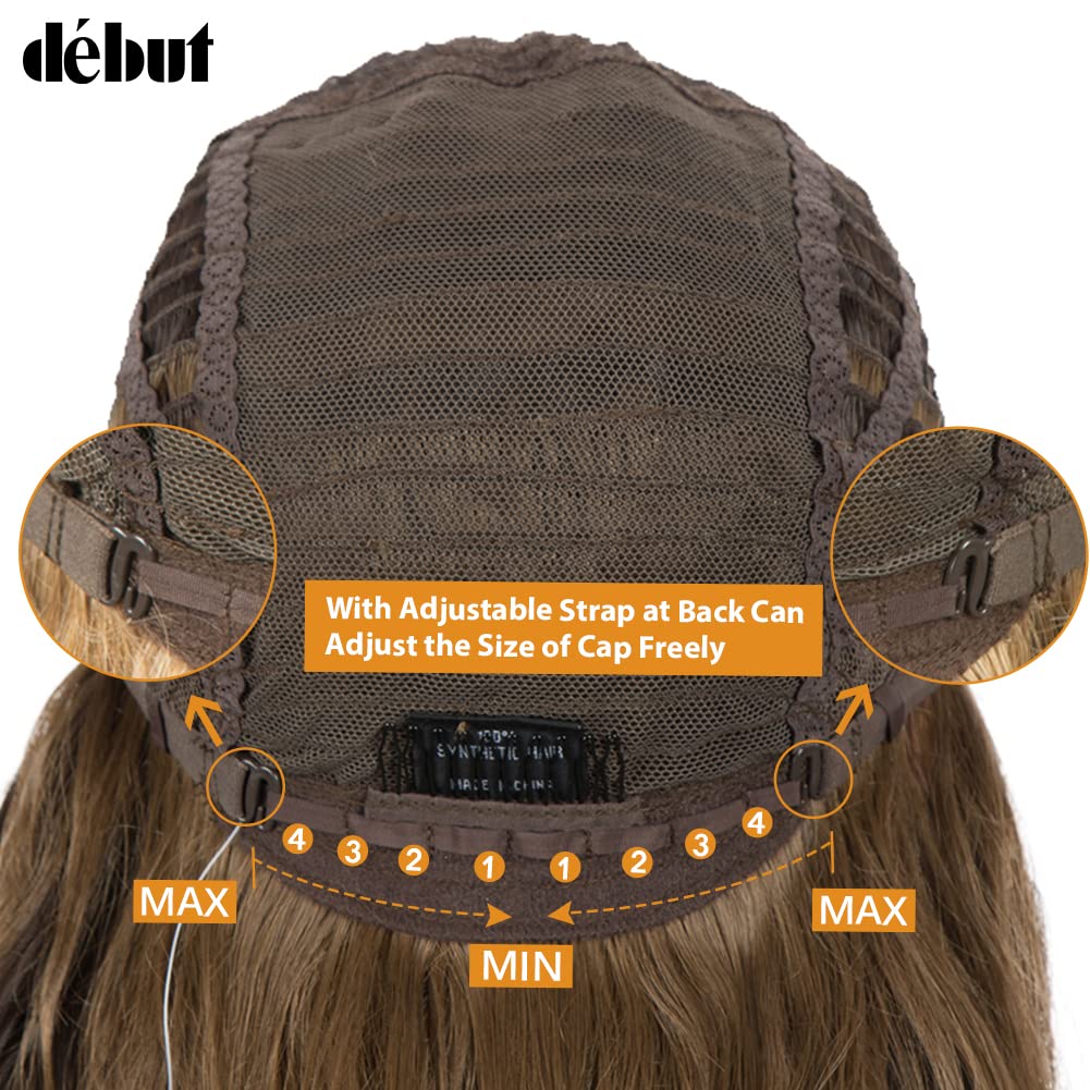 DEBUT Lace Front Wig Super Long Wavy Wig for Women 104cm 280g Synthetic Heat Resistant Fiber 130% Density (104cm, 613)