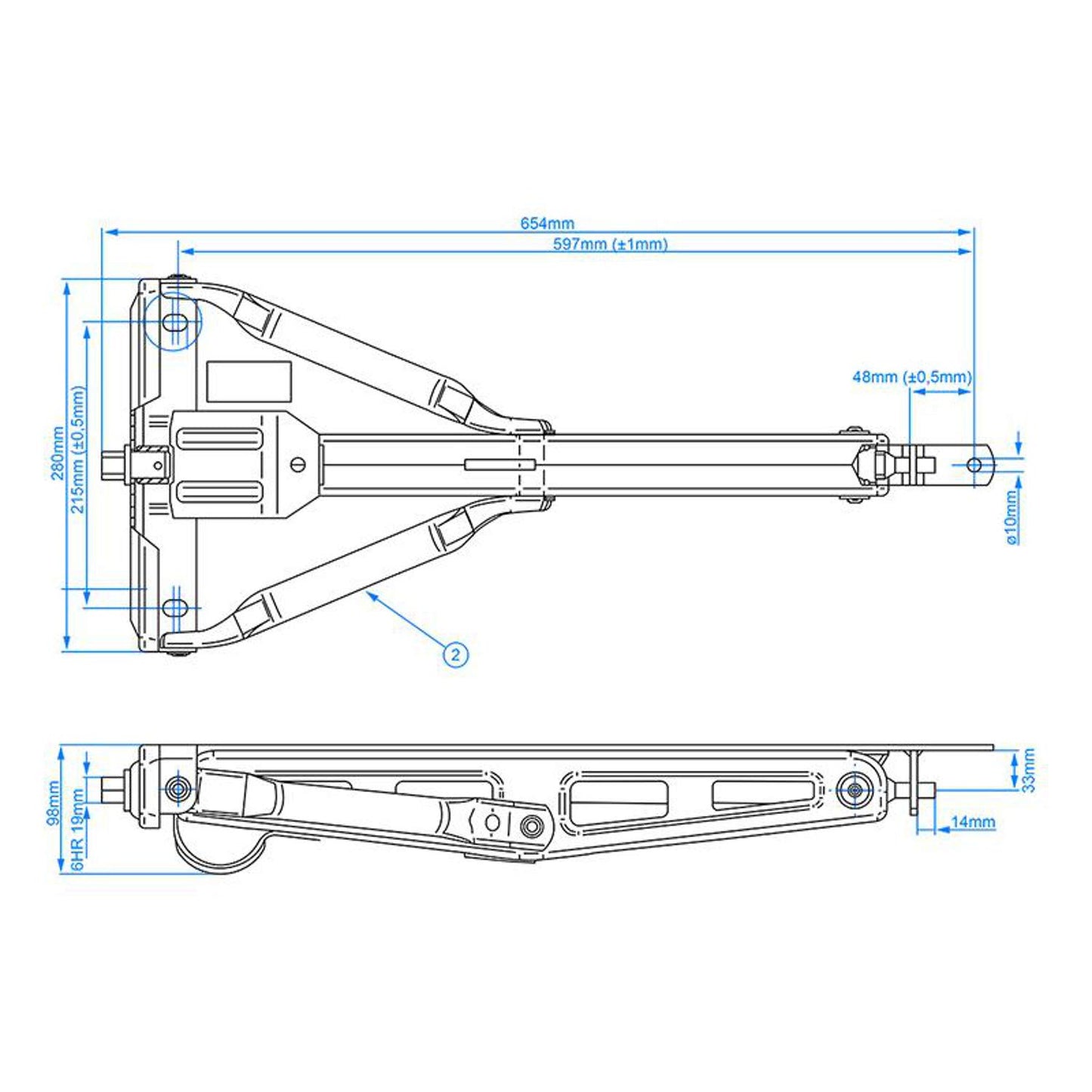 4x PROPLUS stabilizing jack support foot support bracket caravan 19mm crank supports 600kg