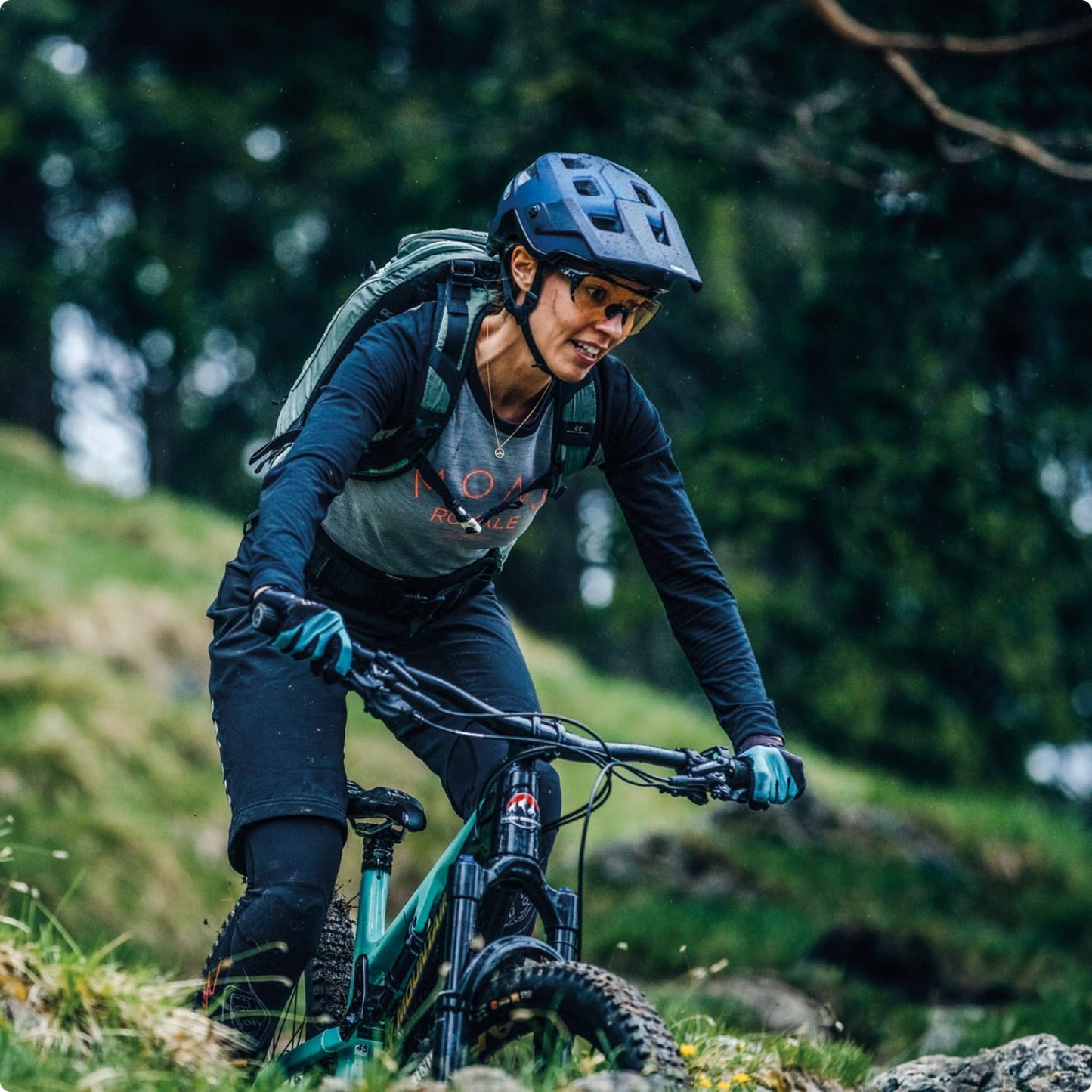 ABUS MTB helmet MoDrop - robust cycling helmet with good ventilation for mountain bikers - individual fit - Unisex - Gray, size S, S (51-55 cm)