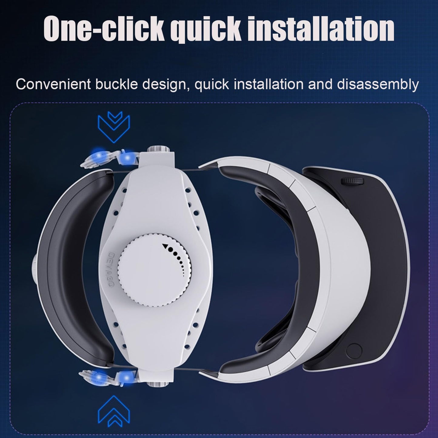 Adjustable headband, compatible with PS VR2, replacement comfort head strap alleviates head pressure accessory for PSVR 2 headset.