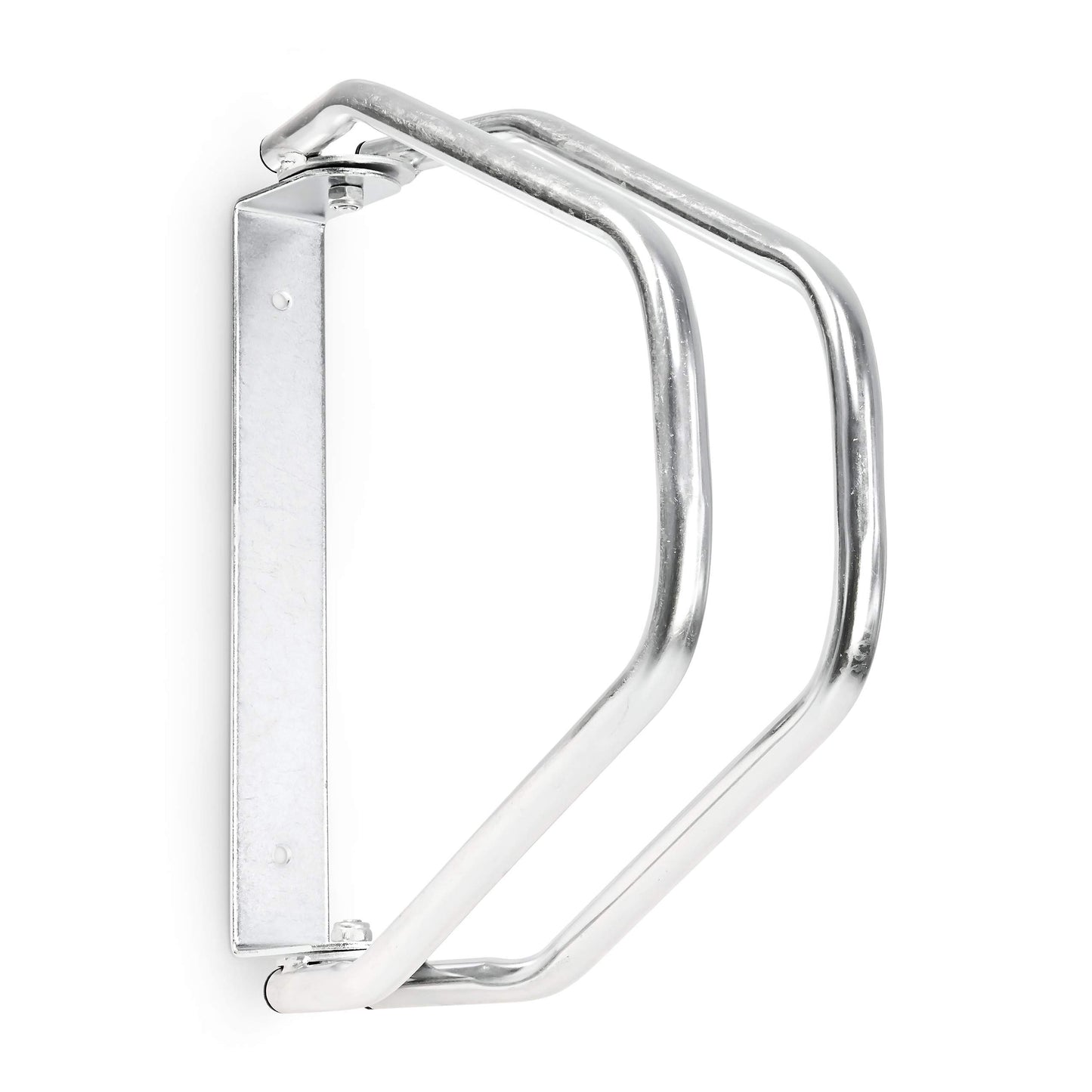 Relaxdays 2 x bike stands in set, wall-mounted as individual stands, adjustable, dimensions (HxWxD): 32.5 x 9 x 28.5 cm, silver.