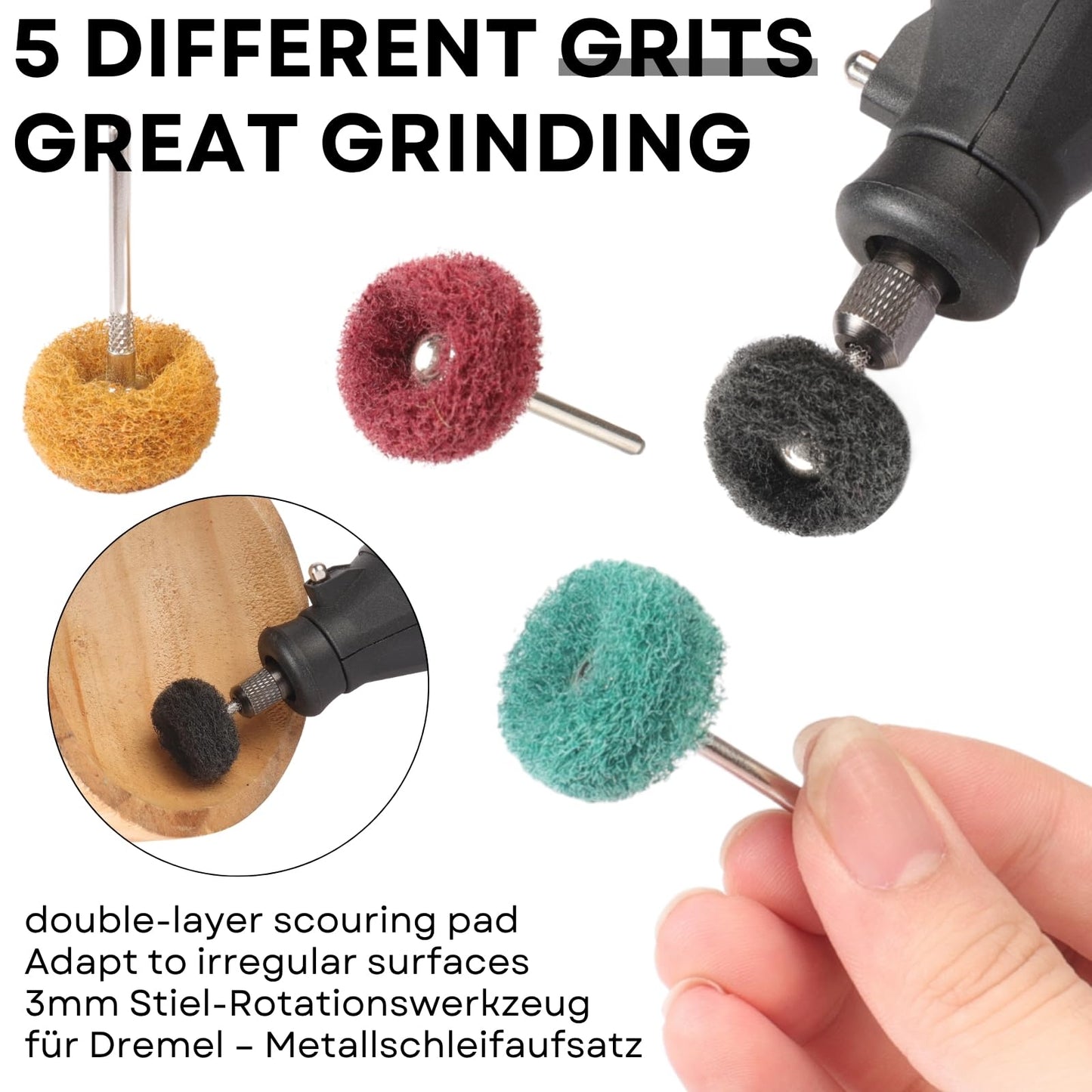 Shineboc 100 Pieces 25mm Sanding Discs Polishing Grinding Wheels, Sanding Abrasive Wheels 80 Grit for Dremel Rotary Tools for polishing and grinding glass, metal, and wood.