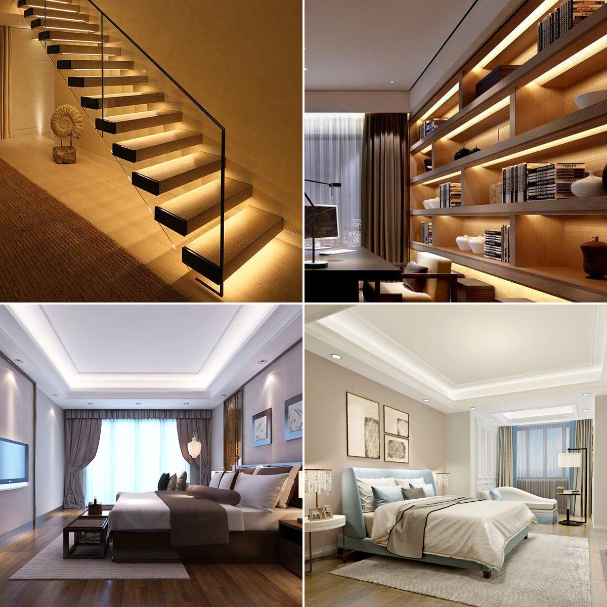 Angdarun LED profile, LED aluminum profile 6x1m V-shape aluminum profiles for LED strips/strips/stripe/end caps (1M-6V-B)