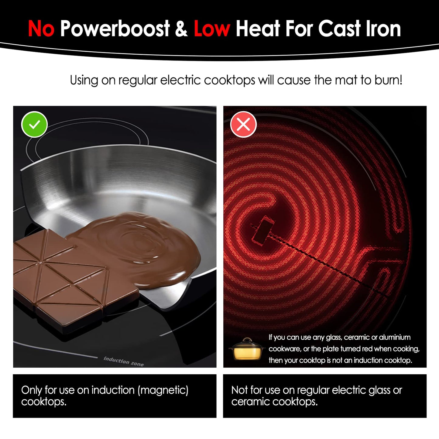 KitchenRaku Large Induction Protection Mat, Non-Slip Silicone Induction Cooktop Protection Mat (magnetic) Cooktop Scratch Protection for Induction Cooktop (61x53cm, Blue)