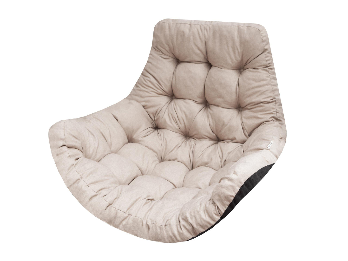 PillowPrim Hanging Chair Cushion, Cushion for Poly Rattan/Rattan Hanging Swing, Pad, Hanging Basket, Swing Basket, Swing Cushion Back Cushion in Beige color.