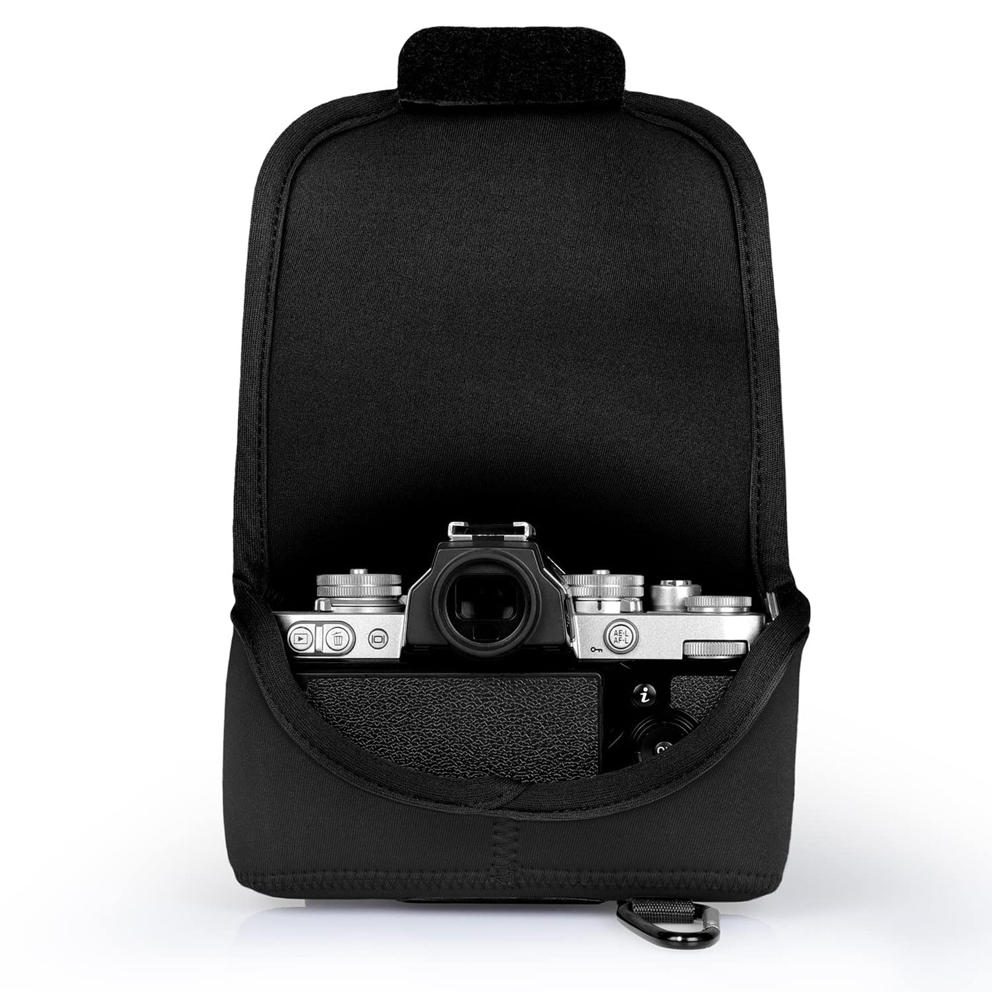 MegaGear ultra-lightweight neoprene camera case compatible with Nikon Z fc (16-50mm) (Black) Mg2012
