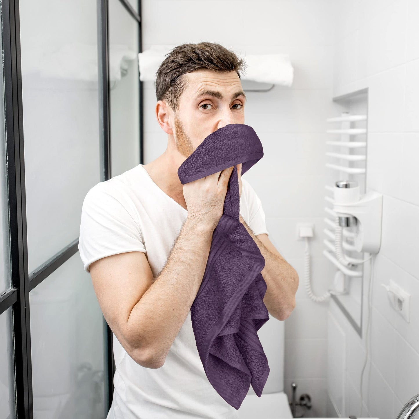 Utopia Towels Premium Hand Towels, 100% combed, ring-spun cotton, ultra-soft and highly absorbent, 700 gsm, extra thick towels, 40.6 x 71.1 cm, hotel and spa quality, pack of 6