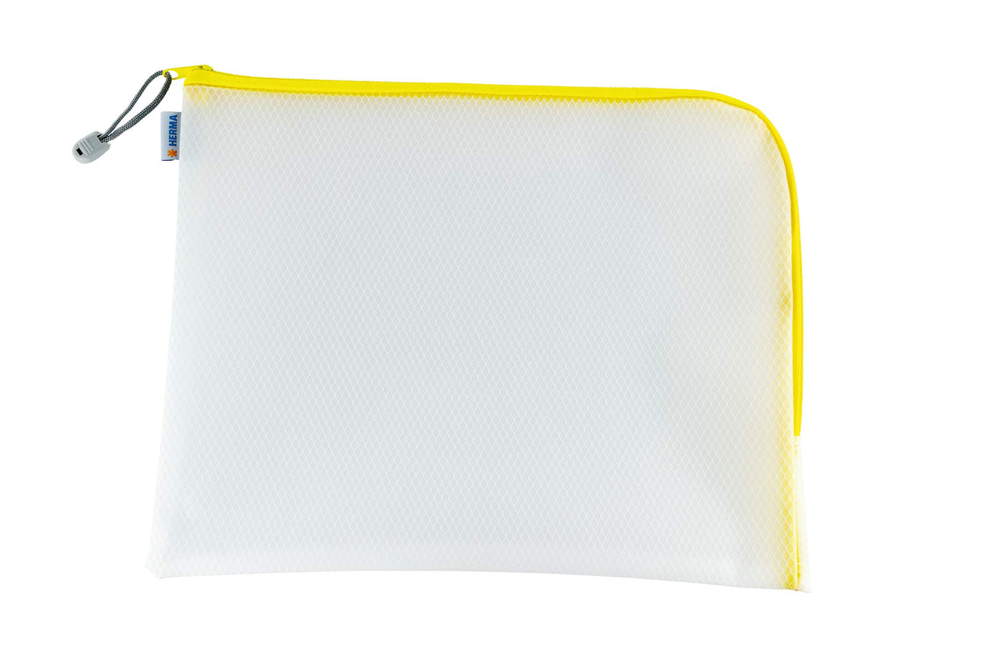 HERMA A4 zipper document bag set, 10 pieces, large waterproof zip bag, lockable plastic document folder with zipper, semi-transparent, 36 x 28 cm.