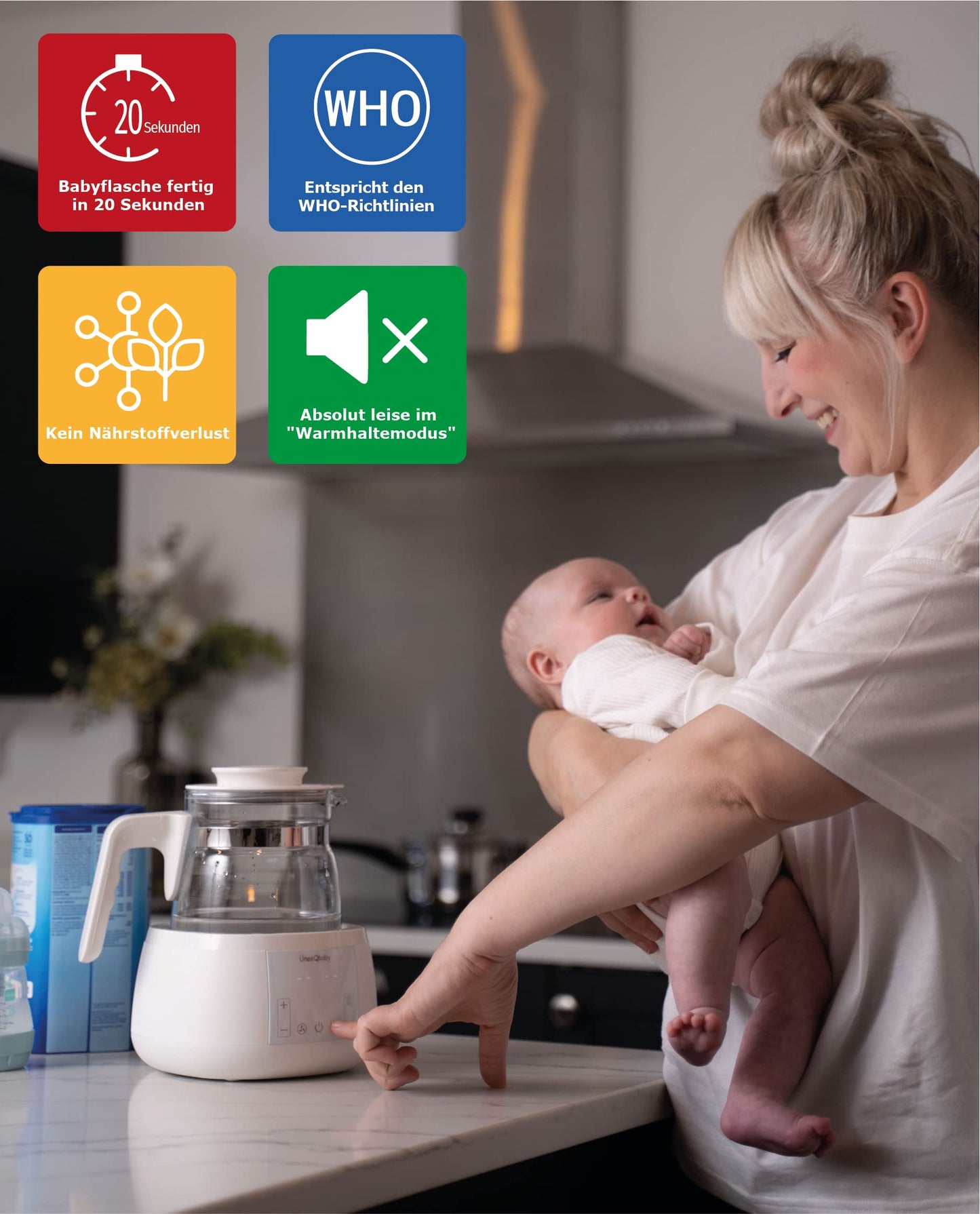 ÜneeQbaby Advanced Baby Bottle Preparation Machine for Baby Food (Baby Food Kettle)