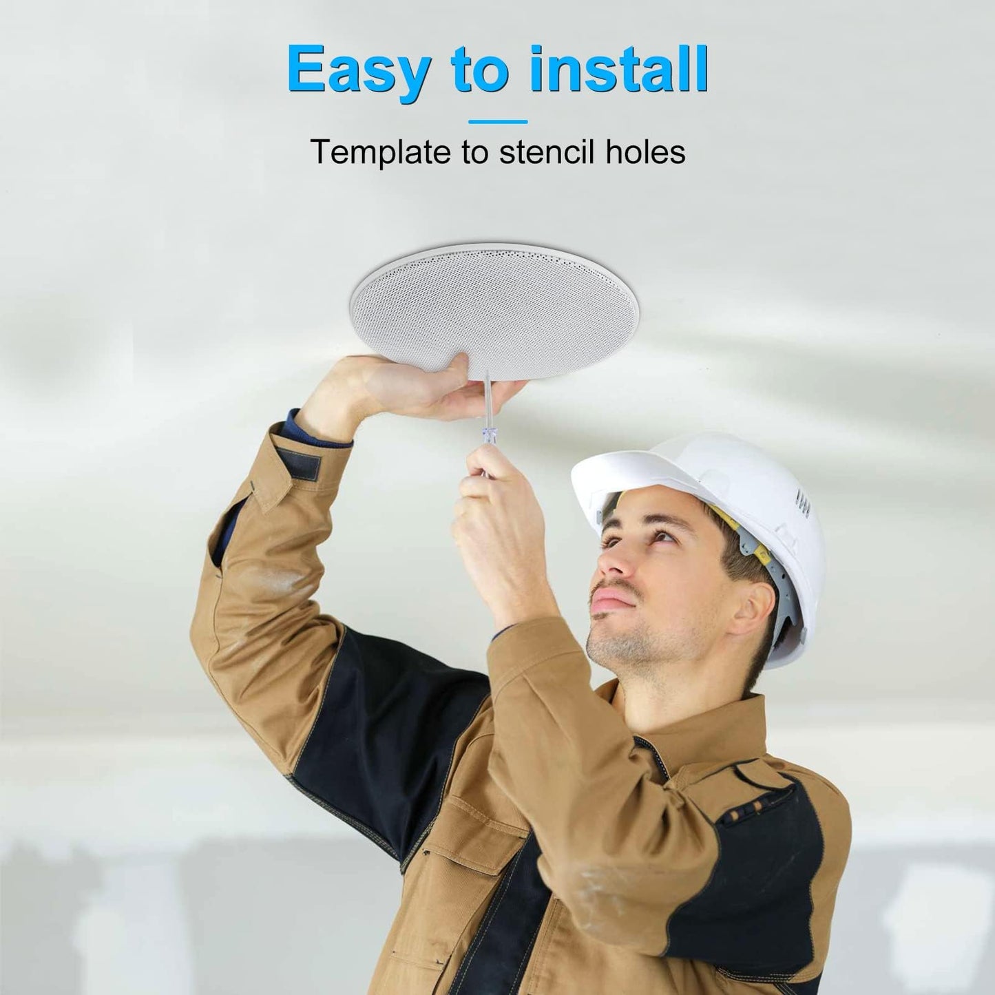 Herdio 4 inch ceiling speakers, 160 watts compatible with Bluetooth in-ceiling speakers, flush mount sound, suitable for indoor and outdoor use, bedrooms, home theater, patios (4 speakers)