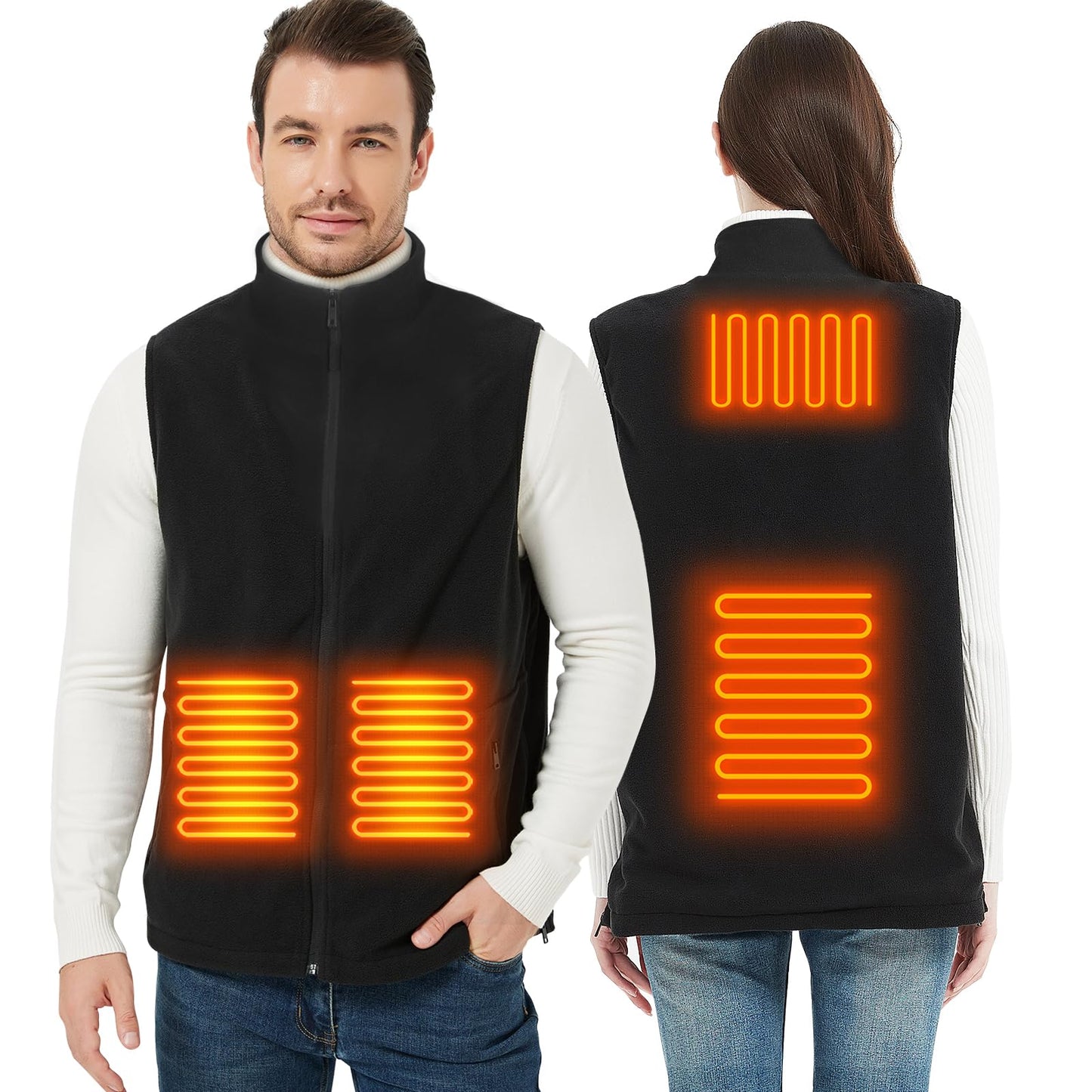 ISOPHO Heated Vest Women Men, Heated Vest USB Charging Heated Vest Unisex Warming Heated Vest with 13 Adjustable Temperature, Heated Jacket Winter Vest for Outdoor Hiking (No Battery)