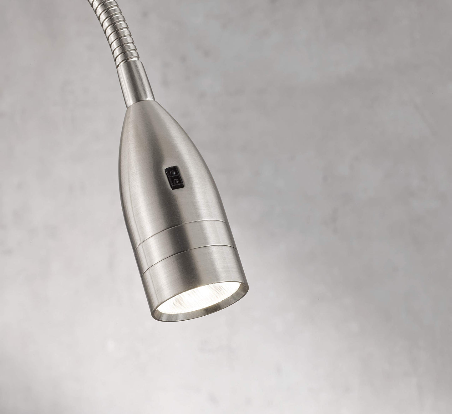 Fischer & Honsel | Bedside lamp Flex, Sten | dimmable with gesture control | 1x LED 5 Watt, 3000 Kelvin, 420 Lumens | Energy Efficiency Class: G | 30702, Silver