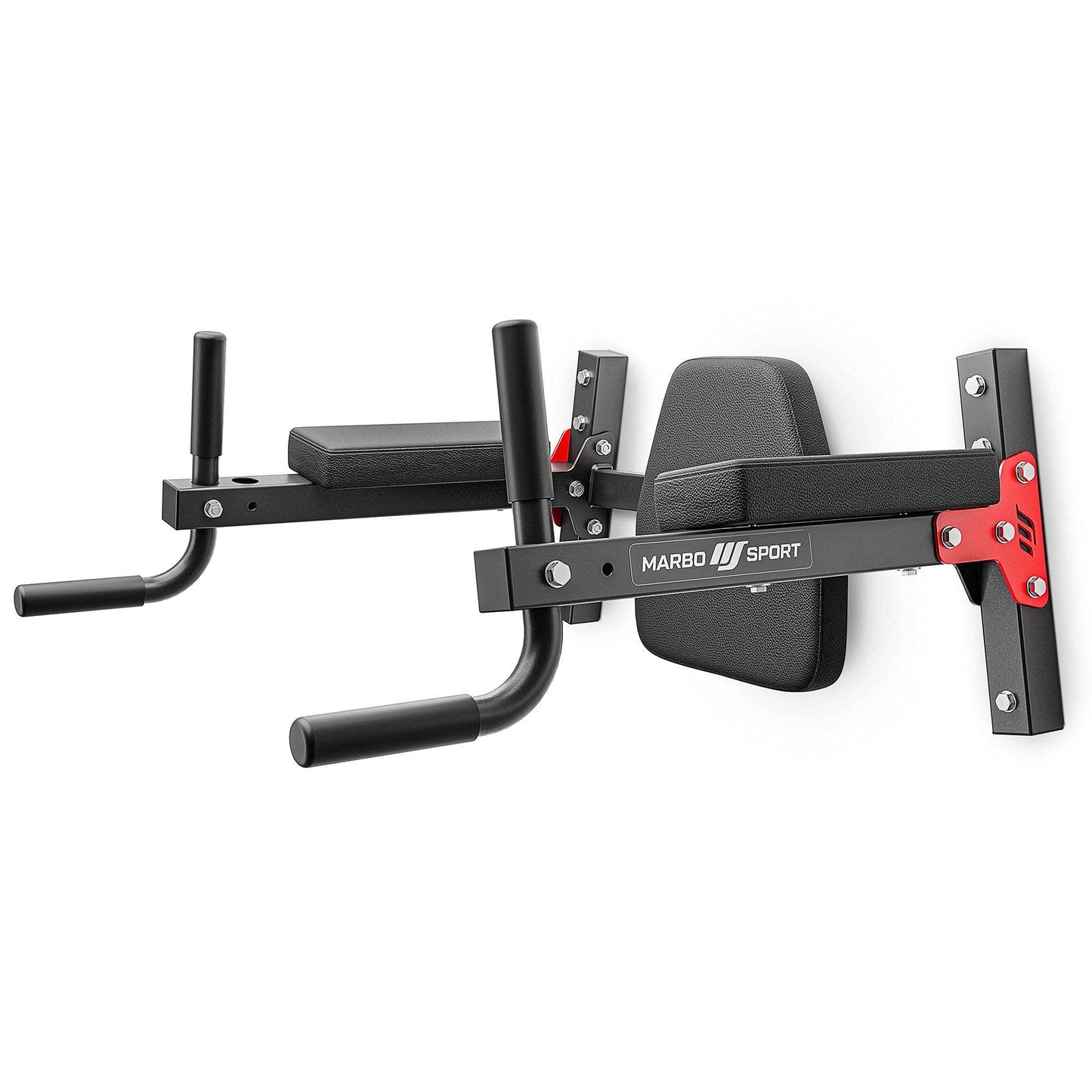 Marbo - Wall Mounted Dip Station - Dips Bars for Wall - Thick Padding, Adjustable Handles - Calisthenics Equipment, Home Gym - for Strength Training, Muscle Building Workout - MH-D101 2.0