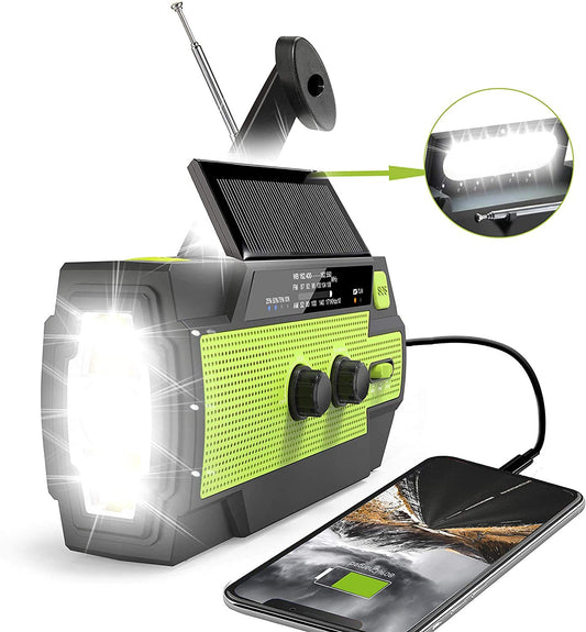 Villageboom crank radio solar power and light | Emergency radio | A product with social impact. Enhance your camping experience while also supporting women's groups in Africa!