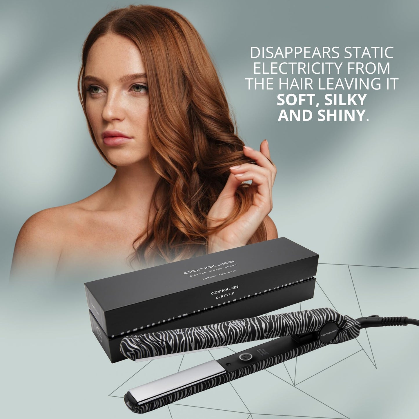 Corioliss C-Style flat iron is designed for women with fine hair. It features titanium plates and professional temperature control for optimal results.