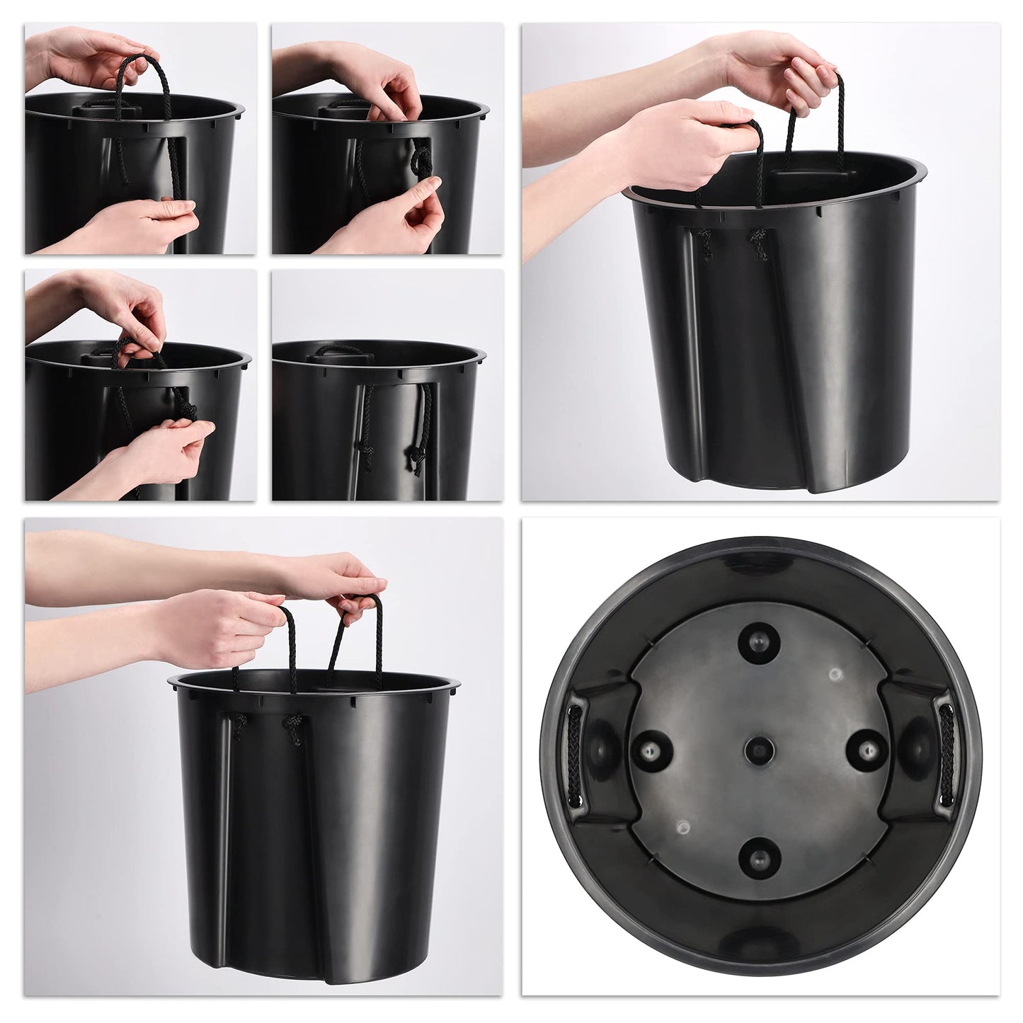 KADAX Plant Pot with Inner Pot Cream Ø 30 cm, Height 57.5 cm - Modern plant pot with insert, made of durable plastic for indoor and outdoor use, ideal for living room, balcony, office.
