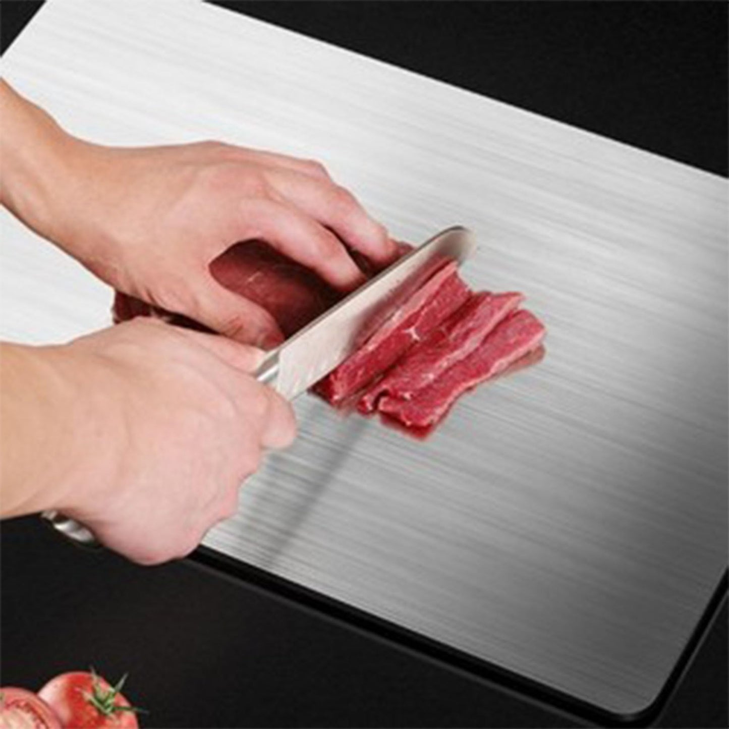 1 piece Cutting Board, Titanium cutting board, Stainless Steel Cutting Board, Cutting Board, Large, Medium, and Small, Chopping Board, Kitchen Board, Easy to clean (L- 46 * 30CM)