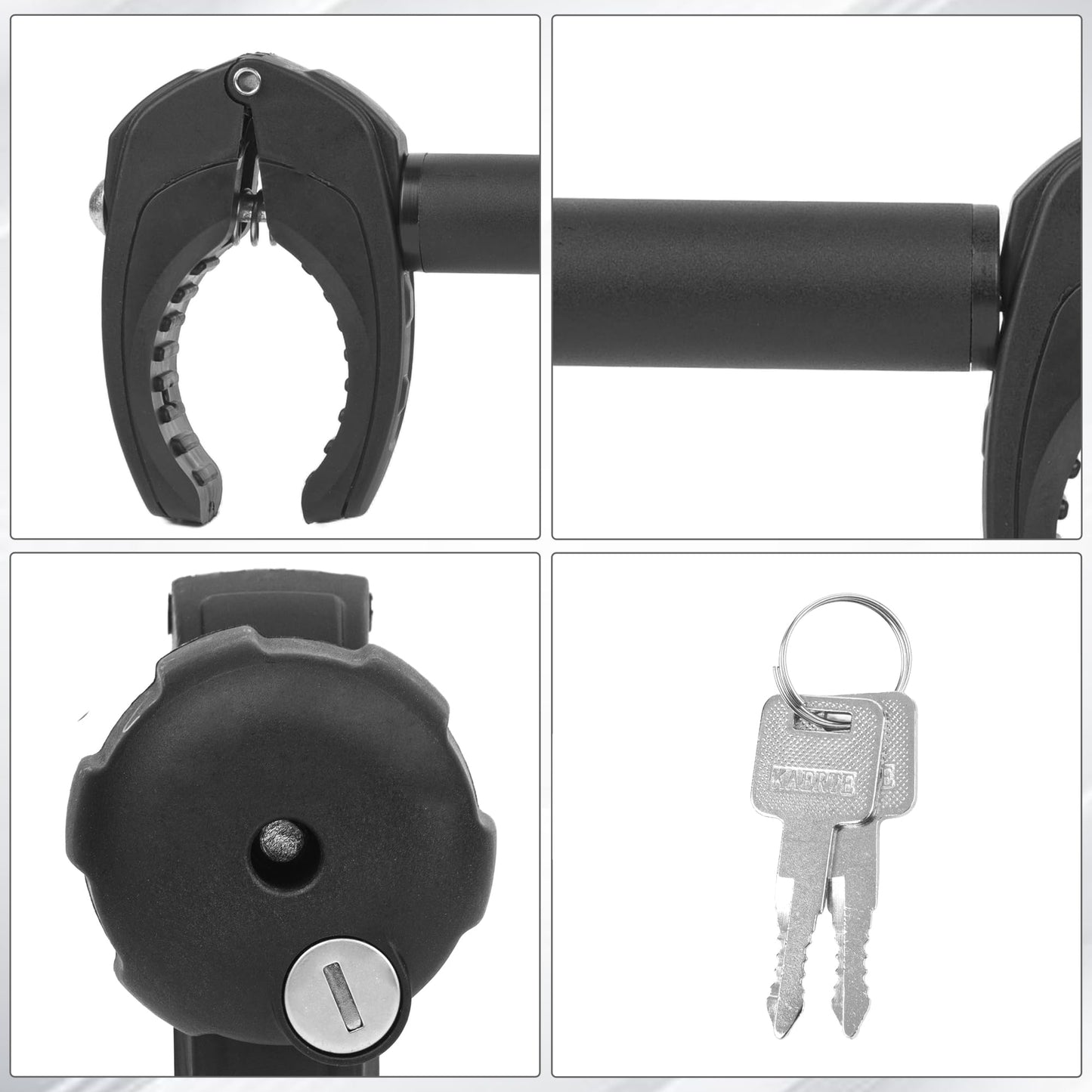 Frame holder, 25cm in length, bike mount bike holder, bike carrier, bike holder mounting clamp for RV, lockable, for U-shaped tube.