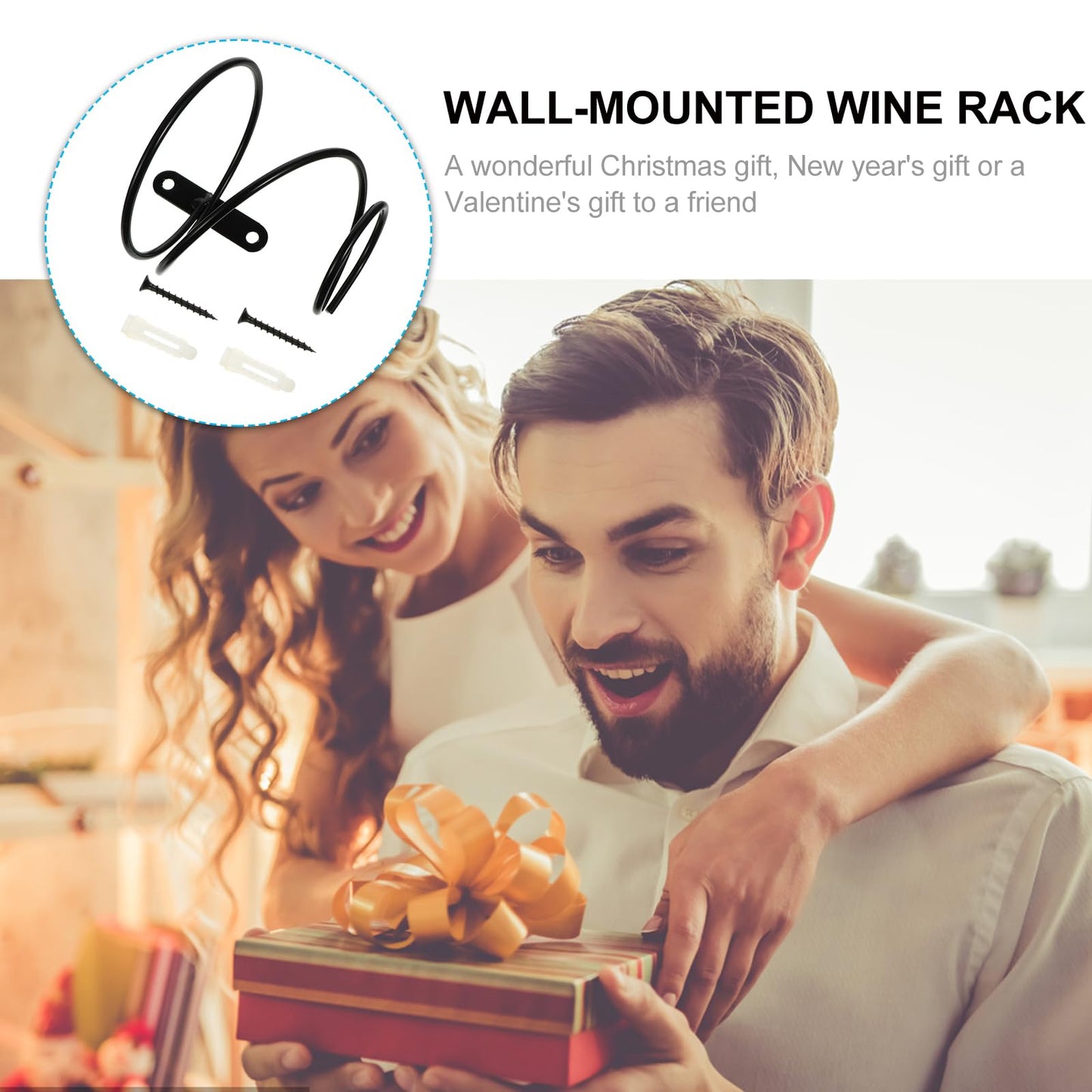 6-piece wall wine racks metal hanging red wine bottle display holder single wine bottle racks organizer for cellar living room