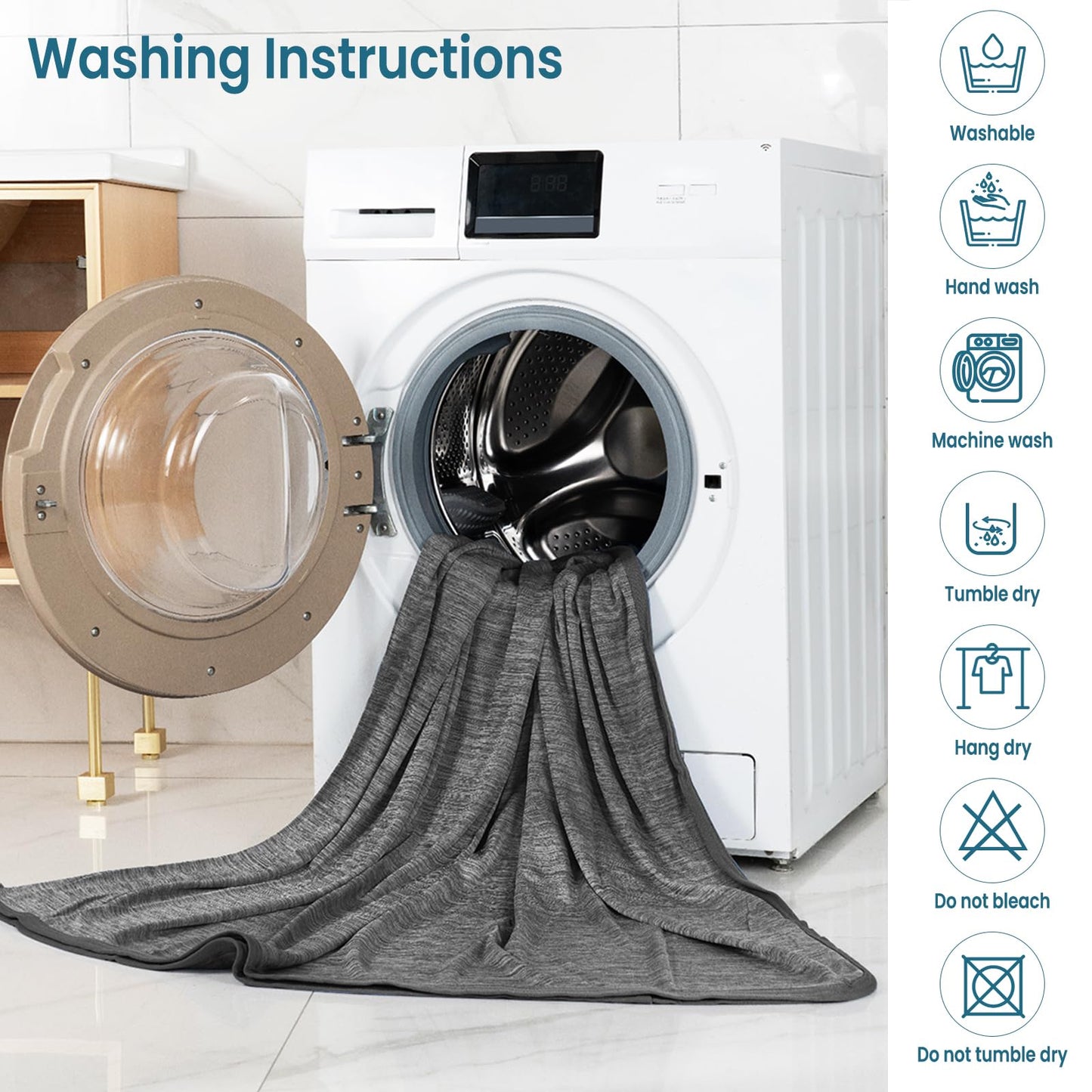WOLTU Cooling Blanket 2 in 1, Summer Blanket Arc-Chill, Q-Max > 0.45, Double-sided Blanket for Summer, self-cooling breathable light, 220 x 240 cm, Gray