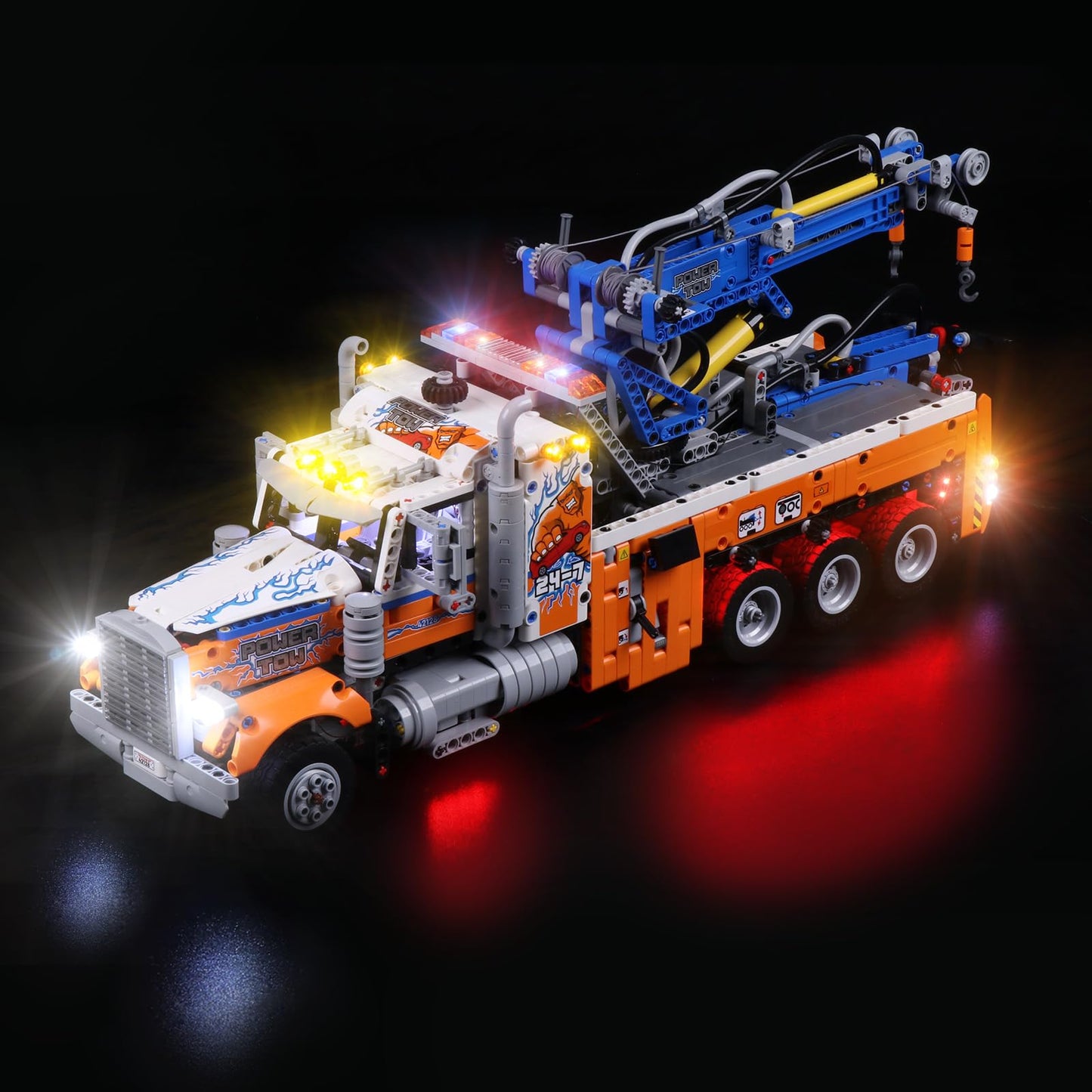 cooldac LED lighting kit compatible with Lego Technic Heavy-Duty Tow Truck, LED light set compatible with Lego 42128 Technic Heavy-Duty Tow Truck model (lights only, no models)