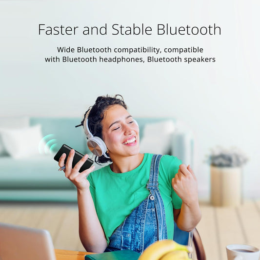 YOTON MP3 player with Bluetooth 5.0, 4-inch full touchscreen MP4 player with speakers, HiFi lossless sound, E-books, FM radio, notepad, includes headphones and 64GB TF card.