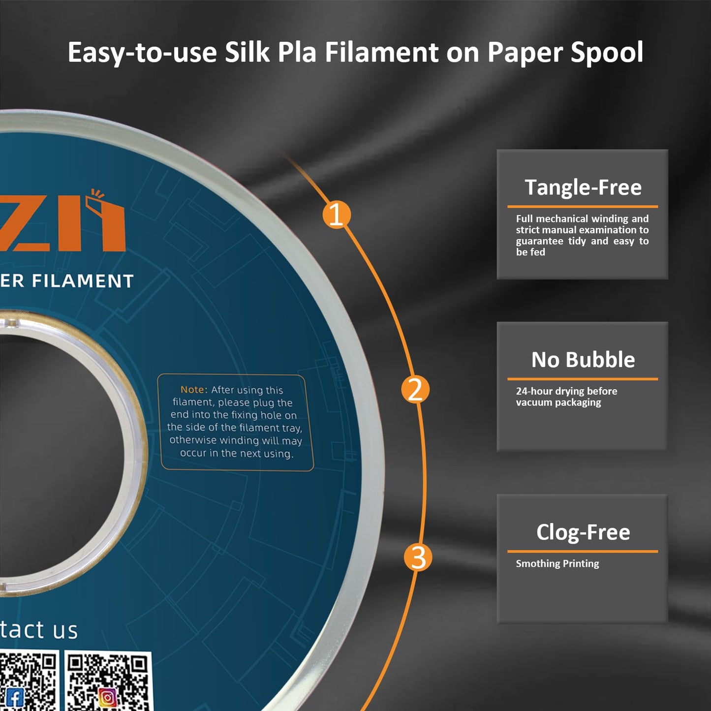 XZN PLA Filament 1.75mm Silk PLA 3D Printer Filament, Accuracy +/- 0.03mm, Silk PLA 1KG Spool, Silk Rainbow.