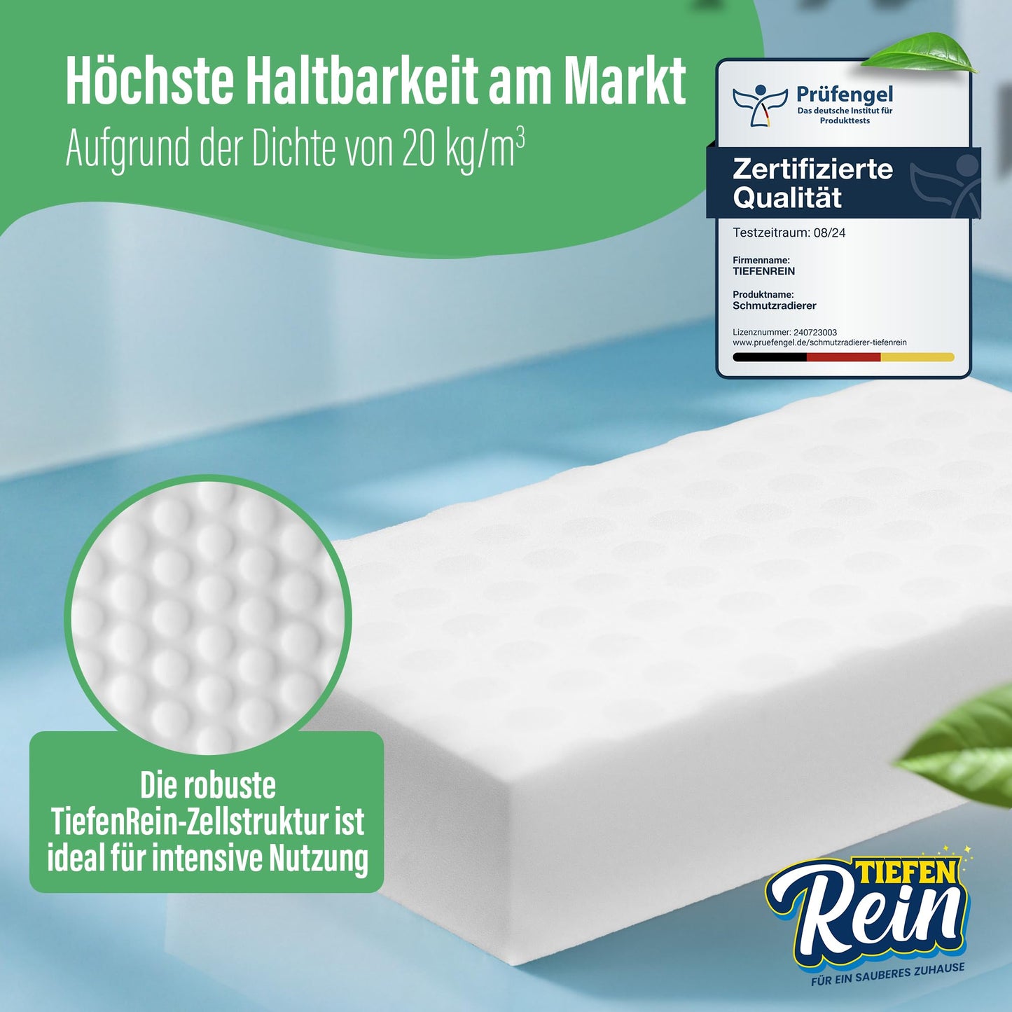 2.5X longer lifespan | Magic Eraser PRO 48 Pack - New: Eraser sponge | Extra durable magic sponge | Magic Eraser sponge removes dirt on walls, shoes, in the kitchen, and bathroom