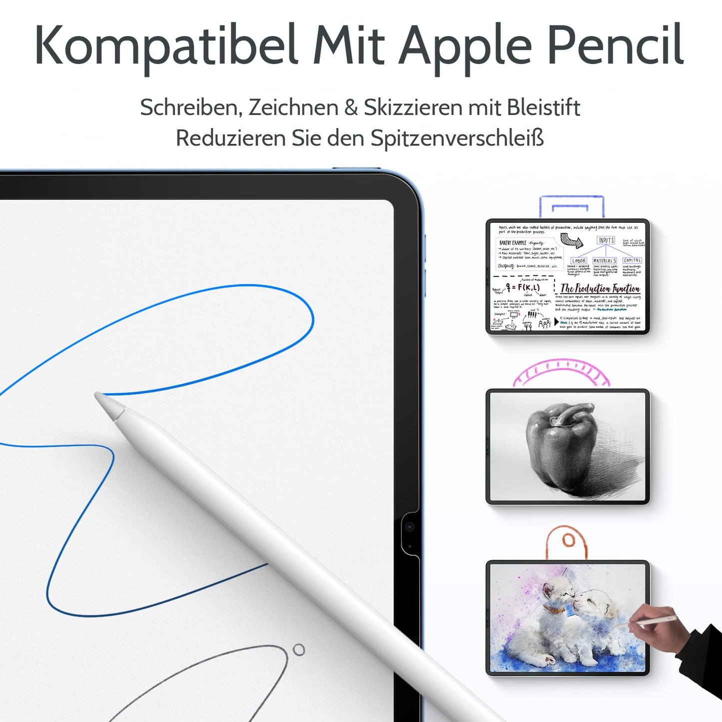 2 pieces of paper protection film for iPad 11/10th generation 10.9 inches 2022 & iPad 11 (A16) 2025, matte paper film anti-glare screen protector for drawing, writing, and note-taking screen protector