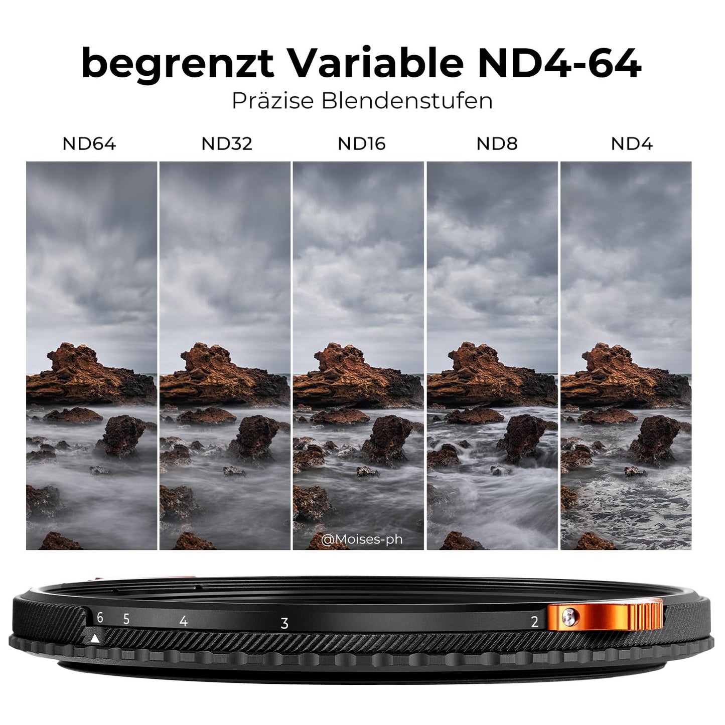 K&F CONCEPT Nano-X ND Filter 82mm CPL&ND4-ND64 2 in 1 multifunctional neutral density filter and CPL filter polarizer