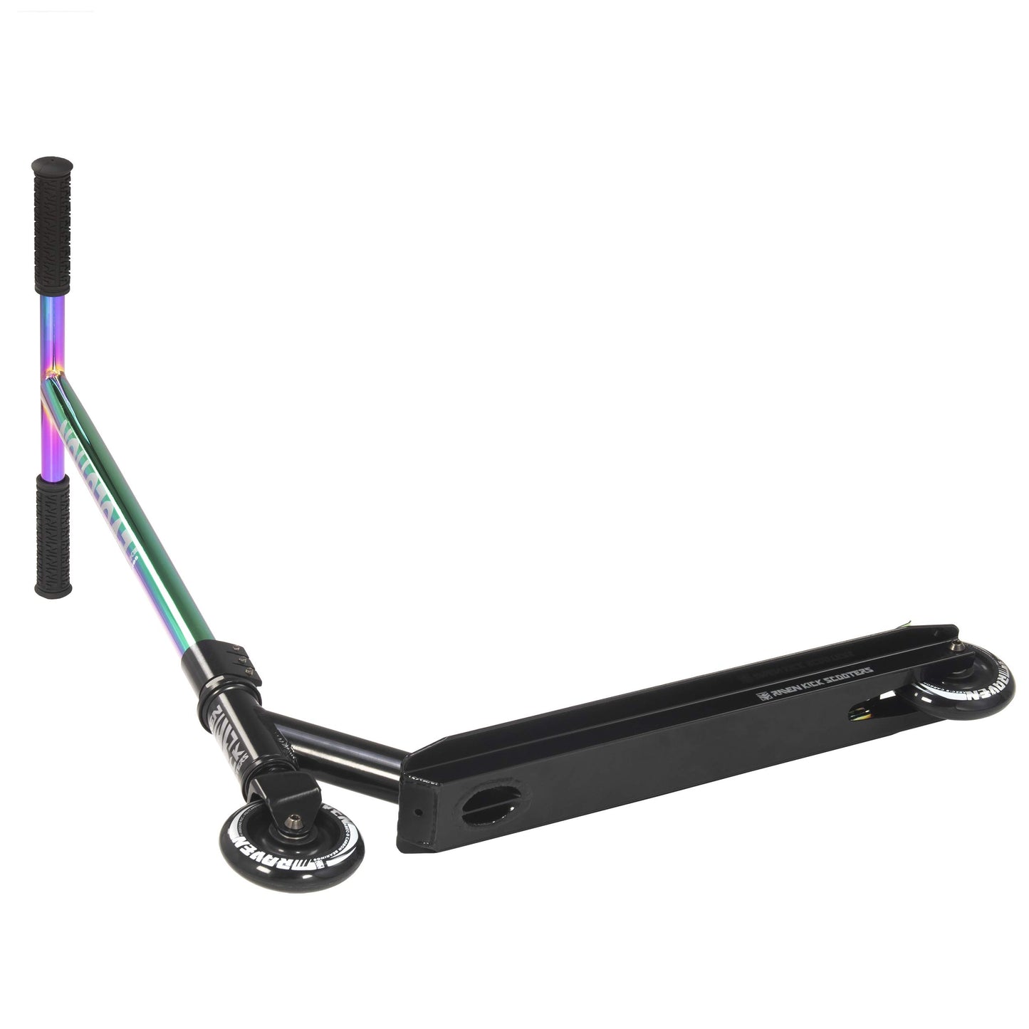 RAVEN Scooter Stunt Tricks Kick Scooter for Kids Teens | 100mm PU Wheels | ABEC-9 Bearings (Rookie Neo Chrome, 100mm)
