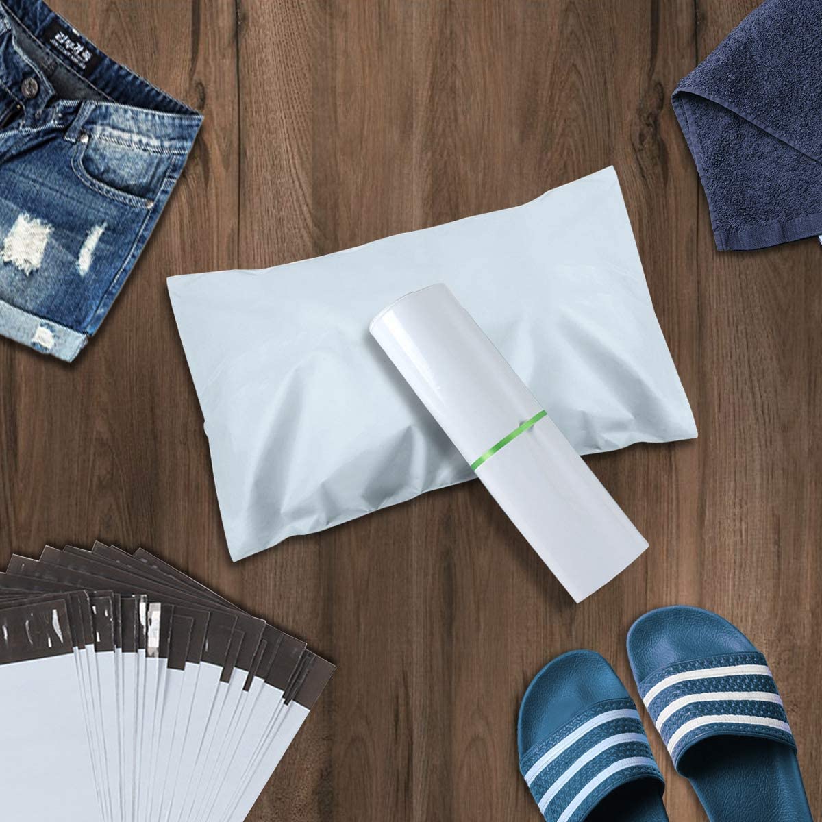 100 pieces of plastic shipping bags 305x380mm, self-adhesive and opaque, plastic shipping bags for clothing and textiles (XL)