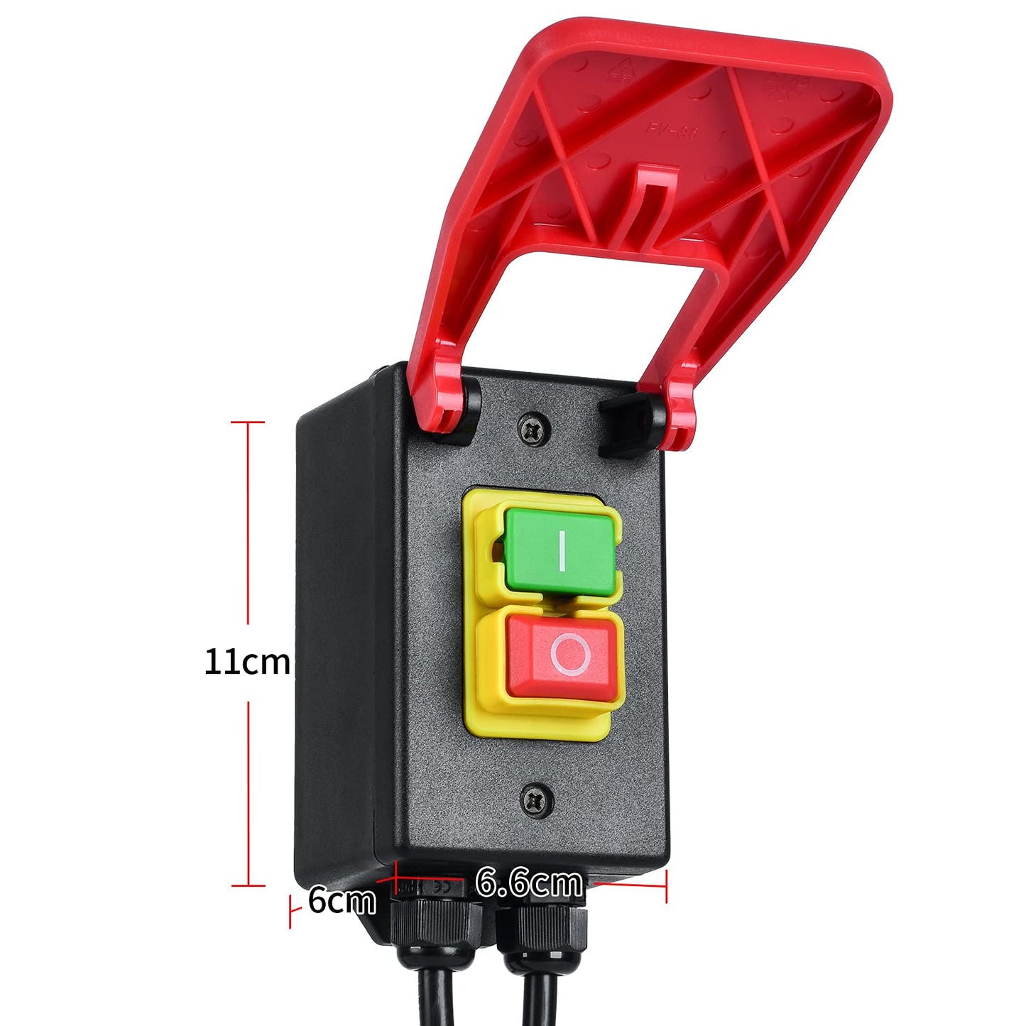 220V Single Phase On/Off Switch, Briidea Safety Switch Zero-Voltage Switch with Socket, Machine Switch for Quickly Shutting off Router Table and Other Electrical Devices.