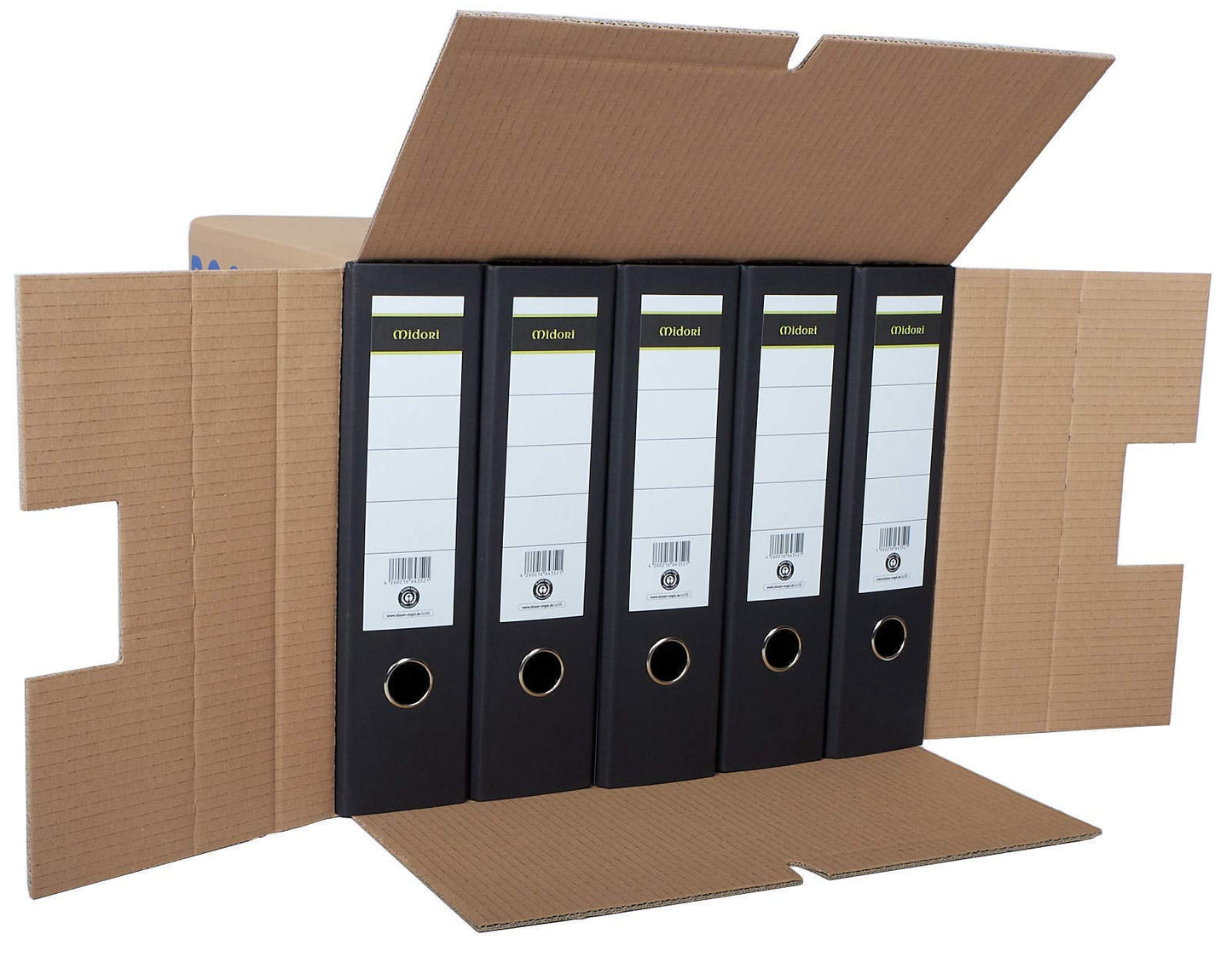 5 professional quality bookboxes, 2 corrugated.