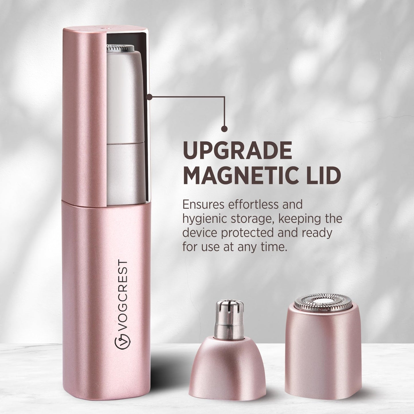 2-in-1 electric shaver for women: painless facial and nose hair trimmer - rechargeable for convenient hair removal on face, nose, ears.