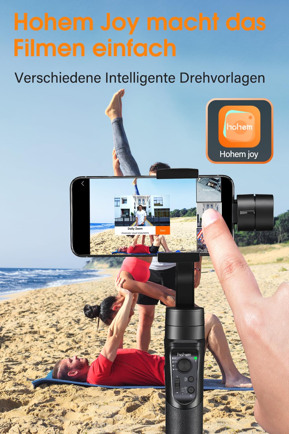 High smartphone gimbal stabilizer - stabilizer iSteady Mobile Plus 3-axis for video shooting with face/object tracking, 600° auto rotation, mobile gimbal for Android iPhone 15, 14, 13 PRO