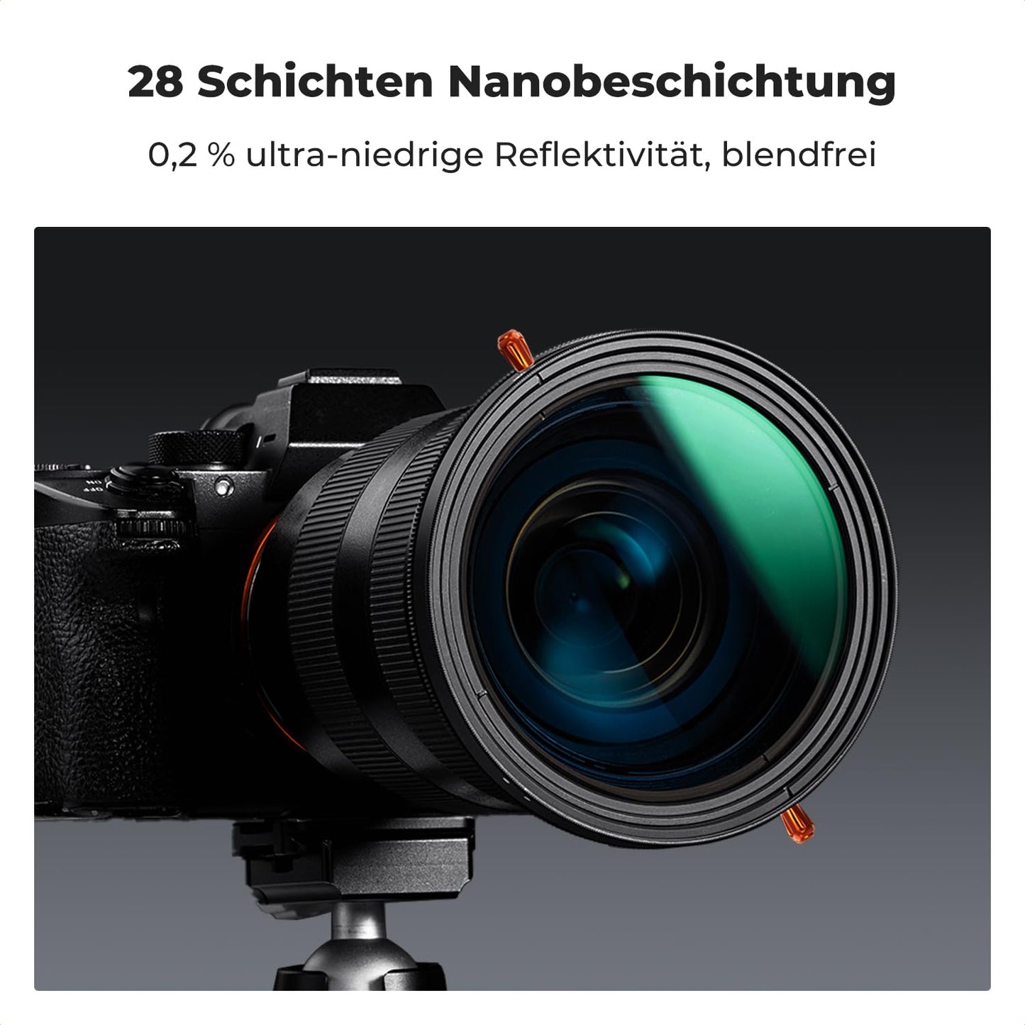 K&F CONCEPT 86mm polarizing filter (CPL) & ND2-ND32 filter 2-IN-1 multifunctional filter (1-5 f-stop)